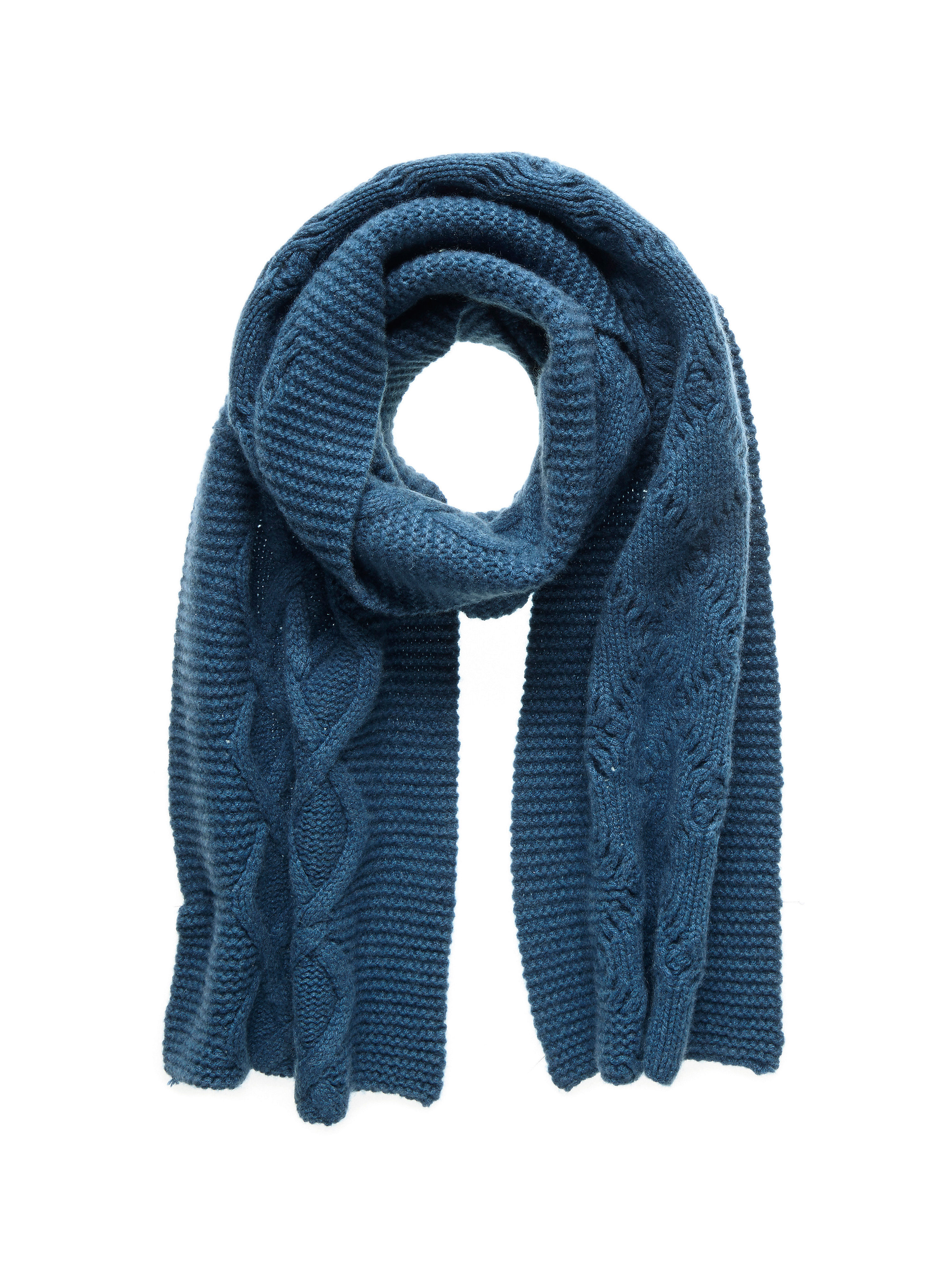 Image of Scarf in 100% cashmere cashmere blue