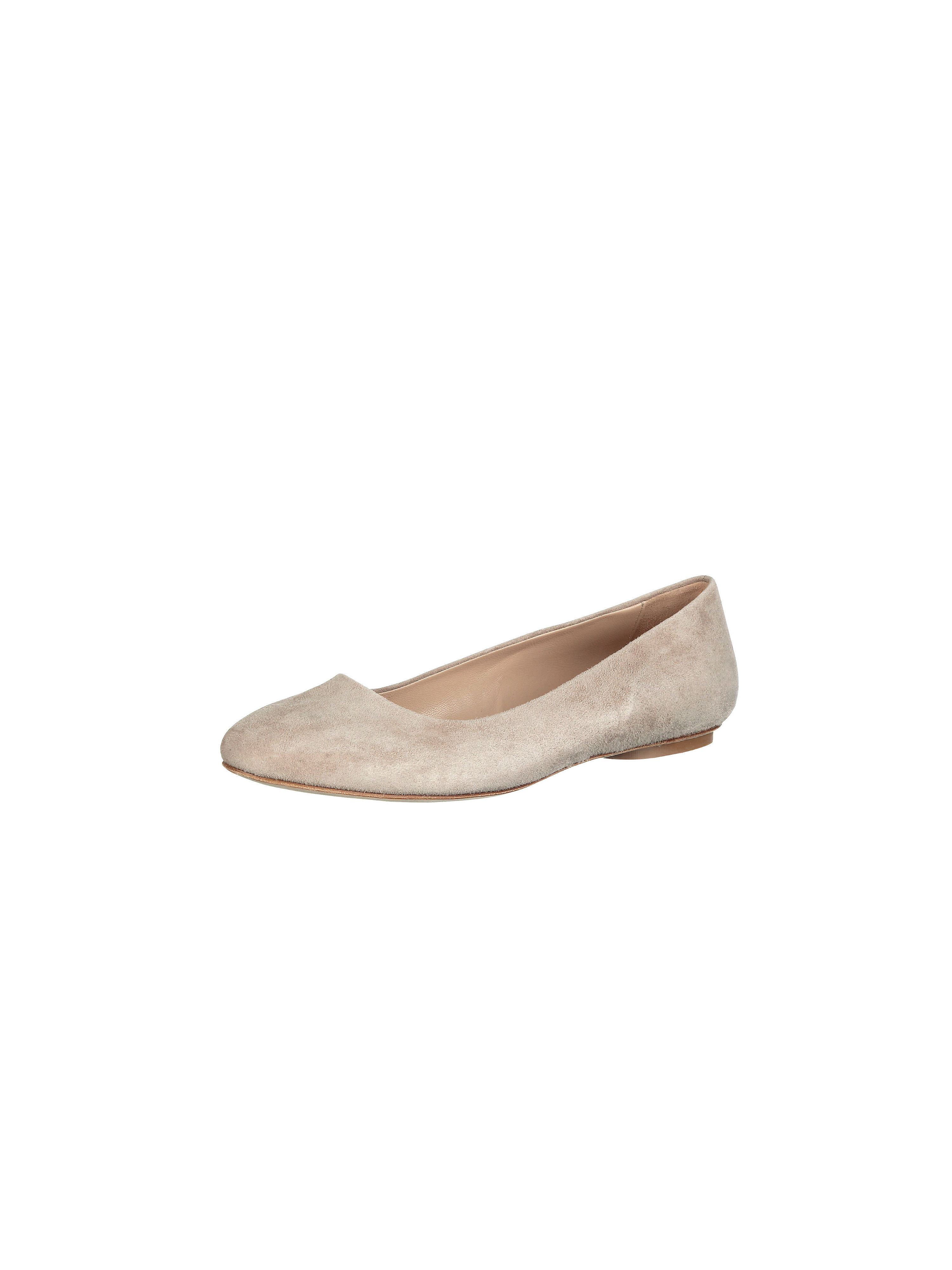 Image of Timeless lambskin suede ballerinas Peter Hahn beige