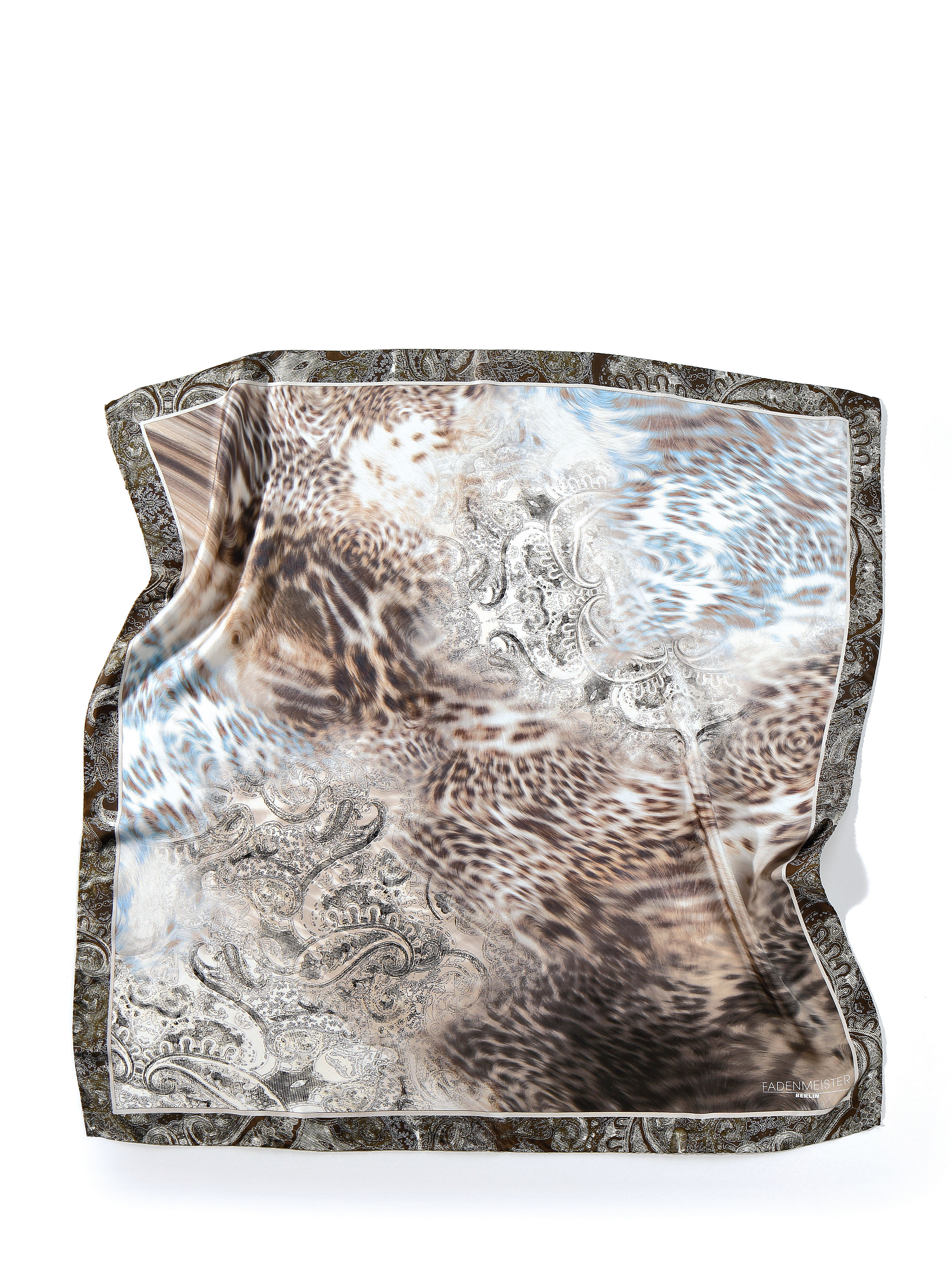 Image of Scarf in 100% silk Fadenmeister Berlin multicoloured