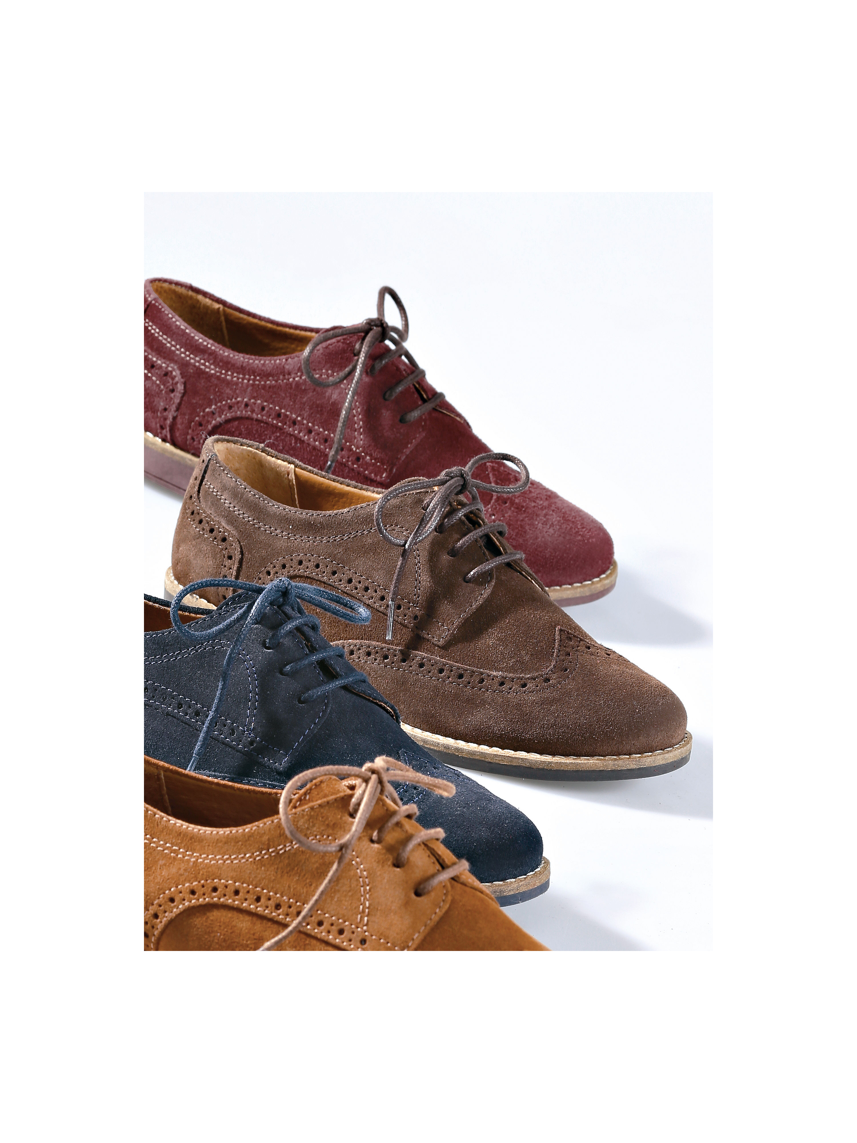 Image of Lace-ups with Budapest perforation detail Peter Hahn brown size: 39