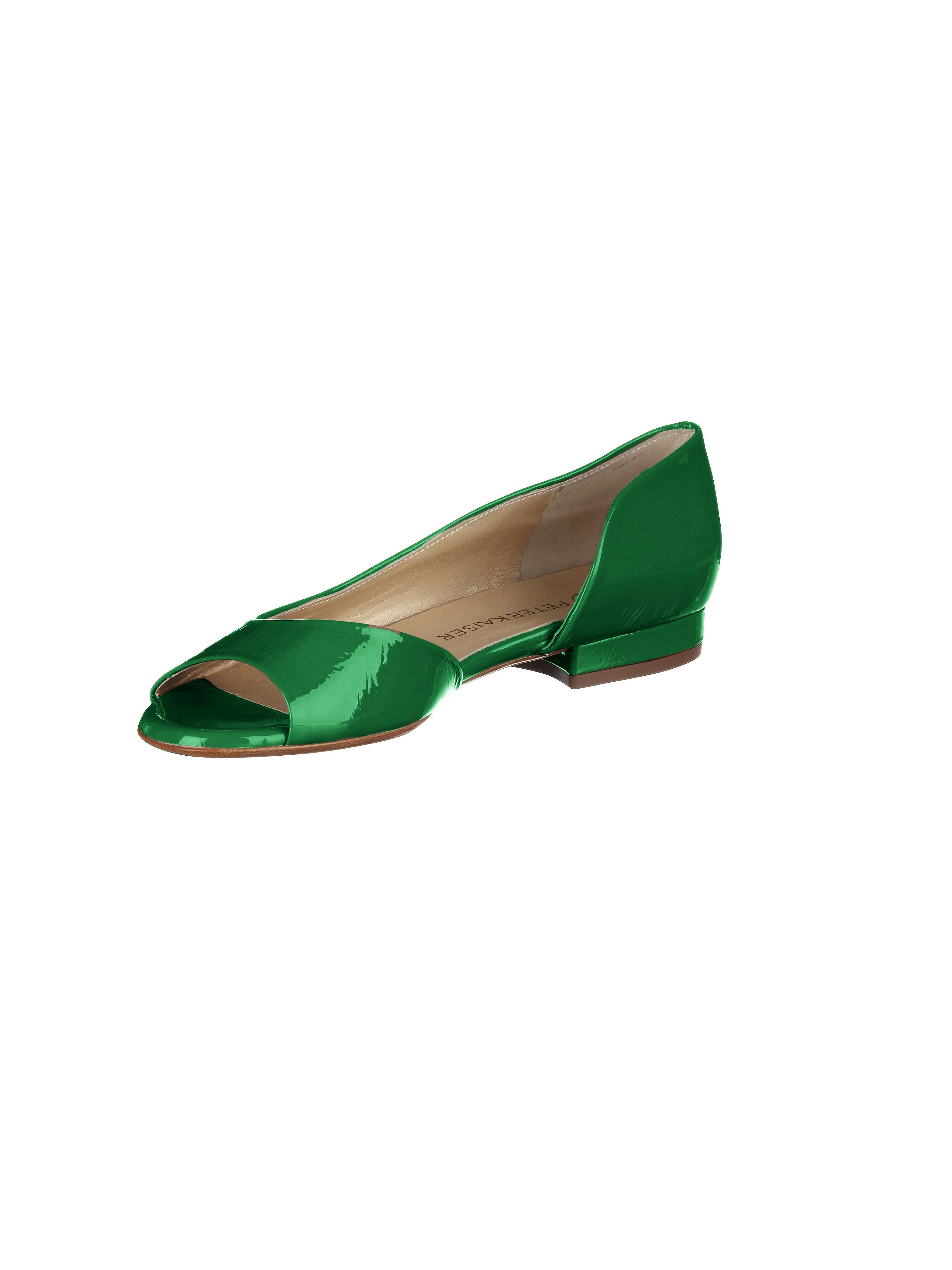 Image of Peep toe slip-ons Peter Kaiser green