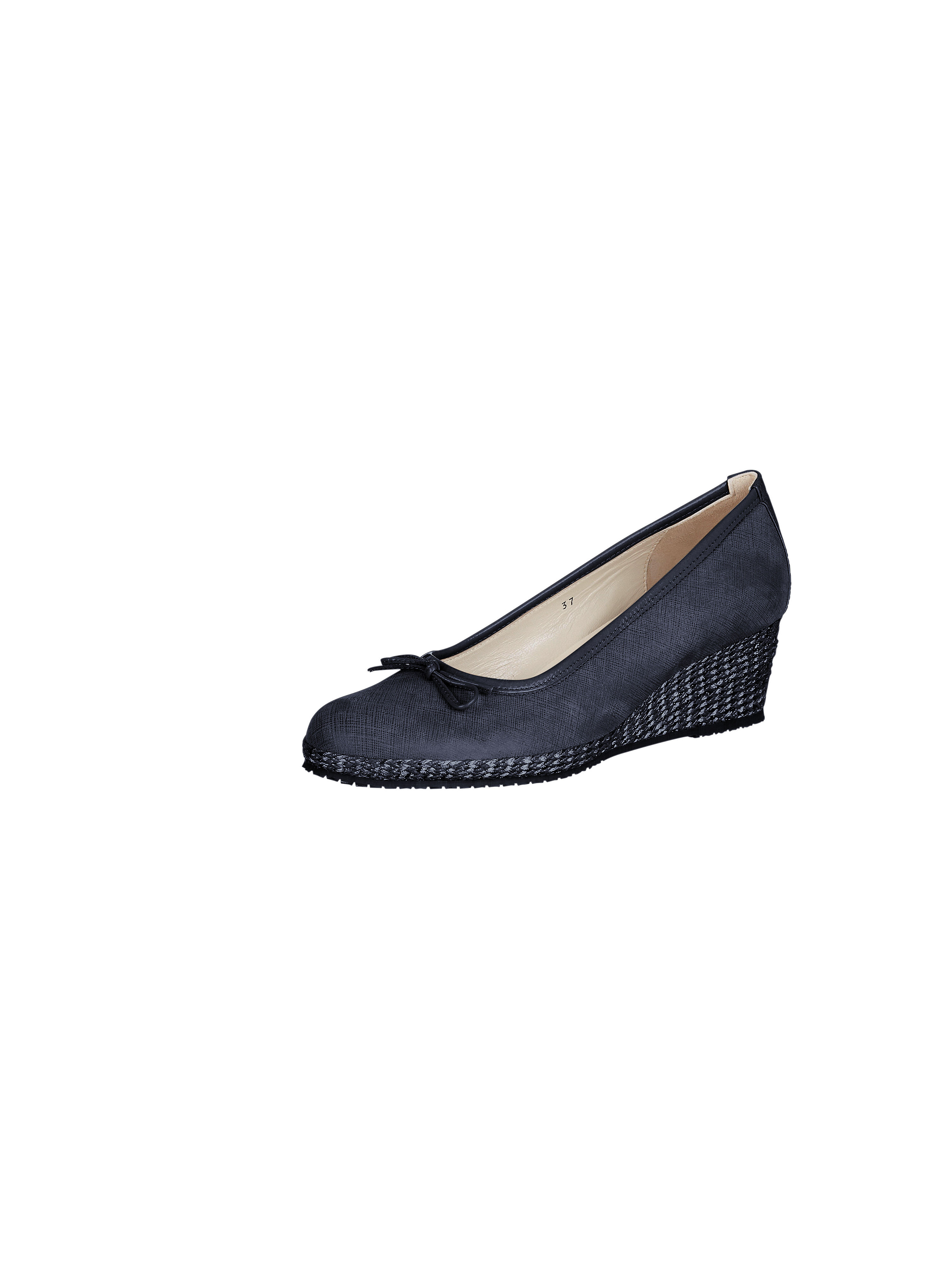 Image of Feminine wedge pumps Peter Hahn blue