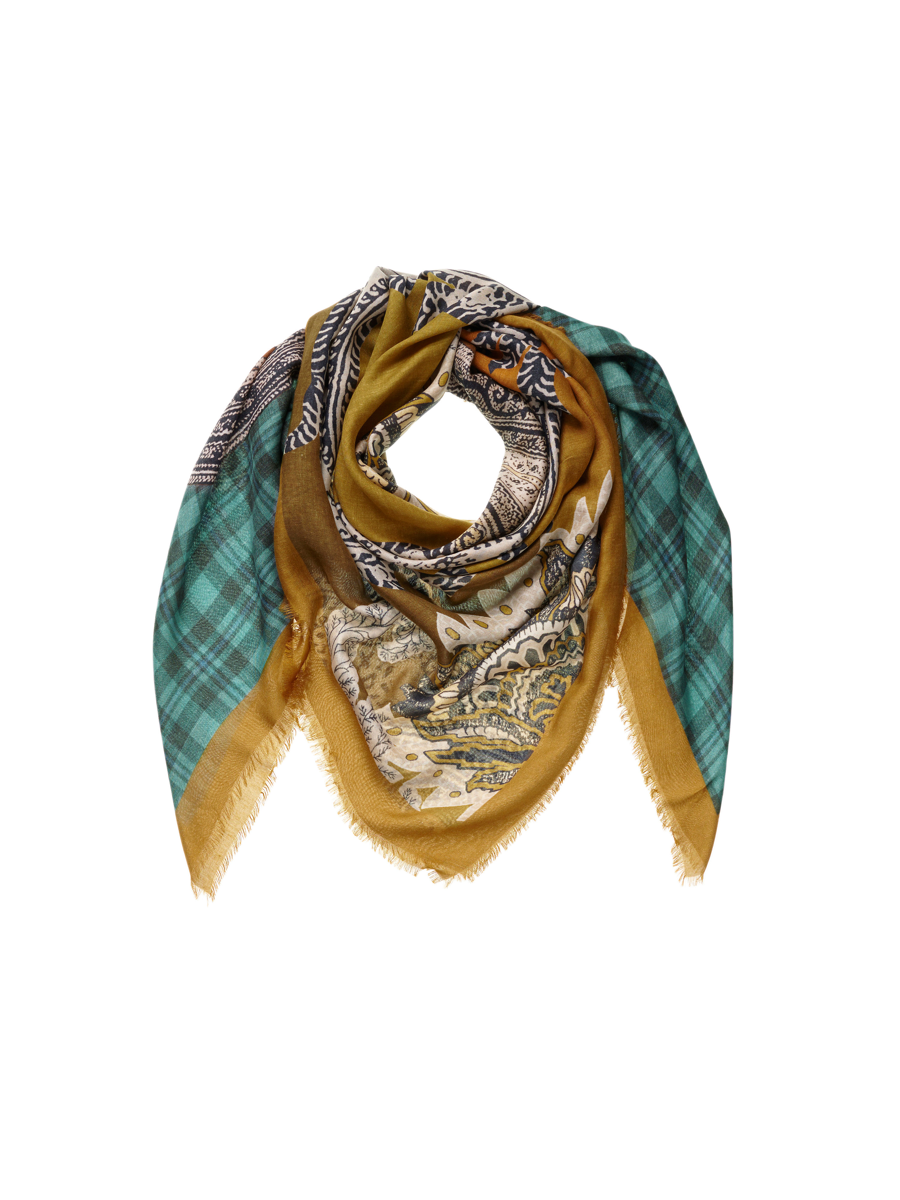 Image of Scarf with paisley ornaments Peter Hahn multicoloured