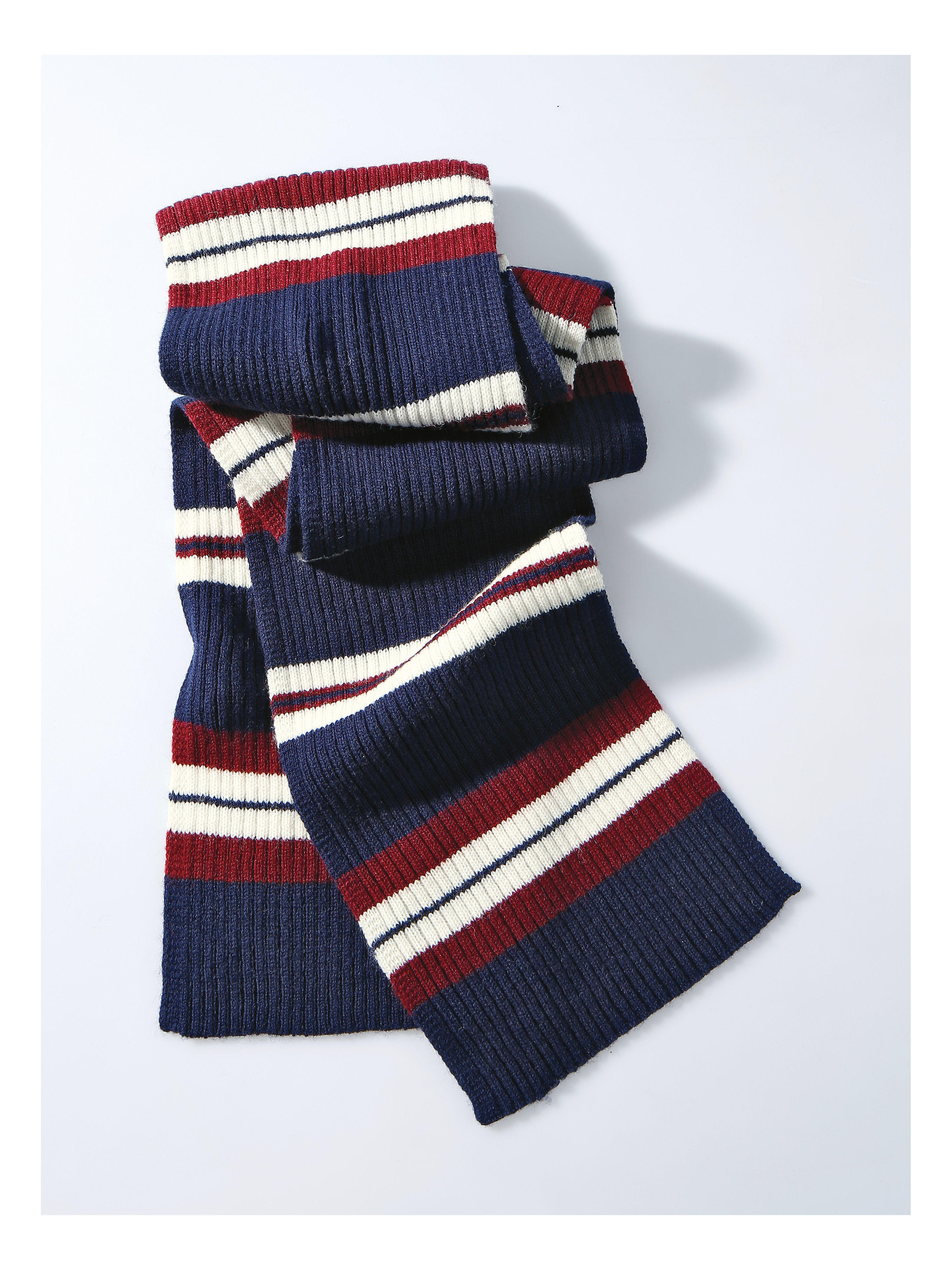 Image of Ribbed knit scarf GANT blue