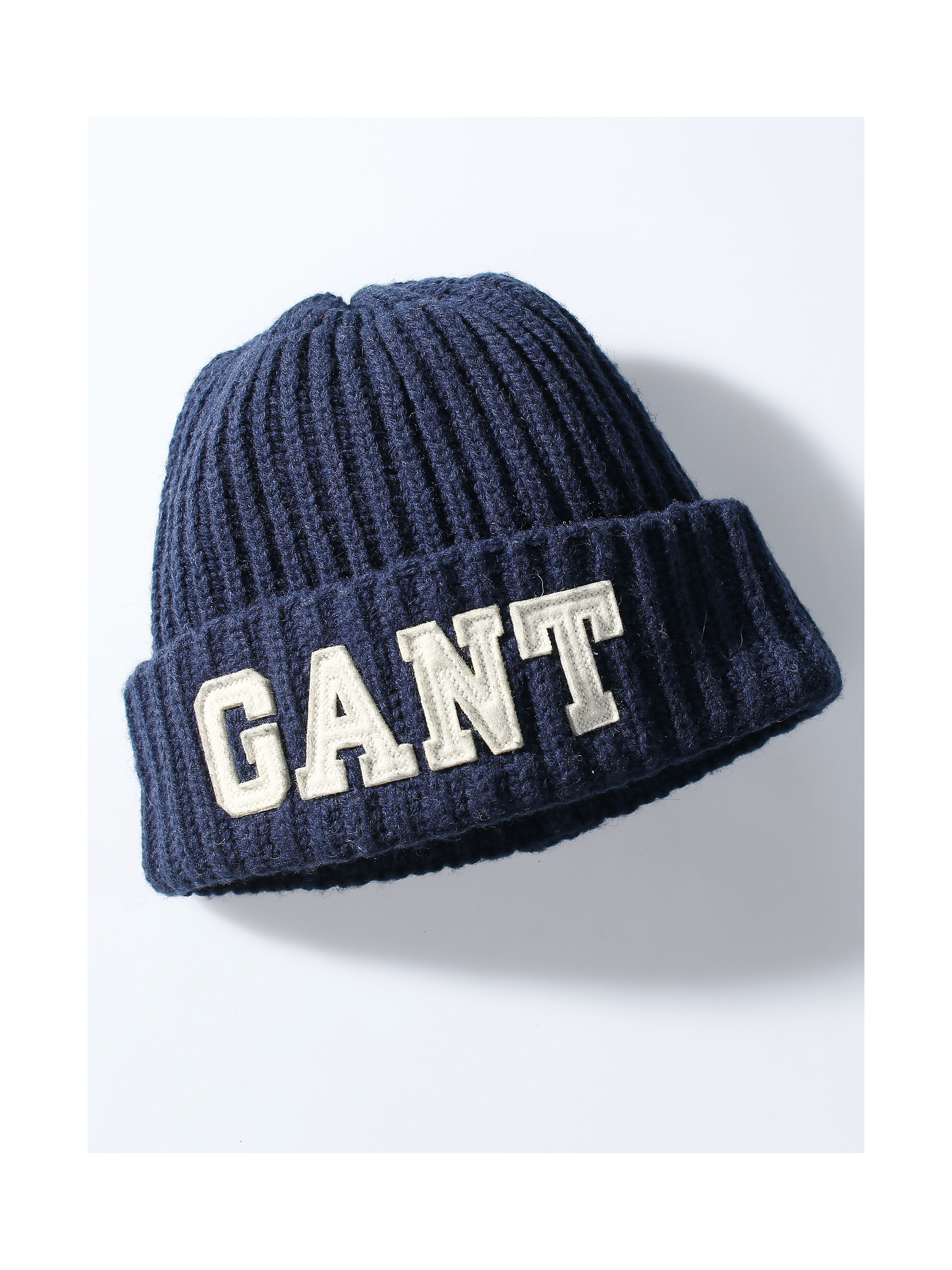 Image of Ribbed knit hat GANT blue