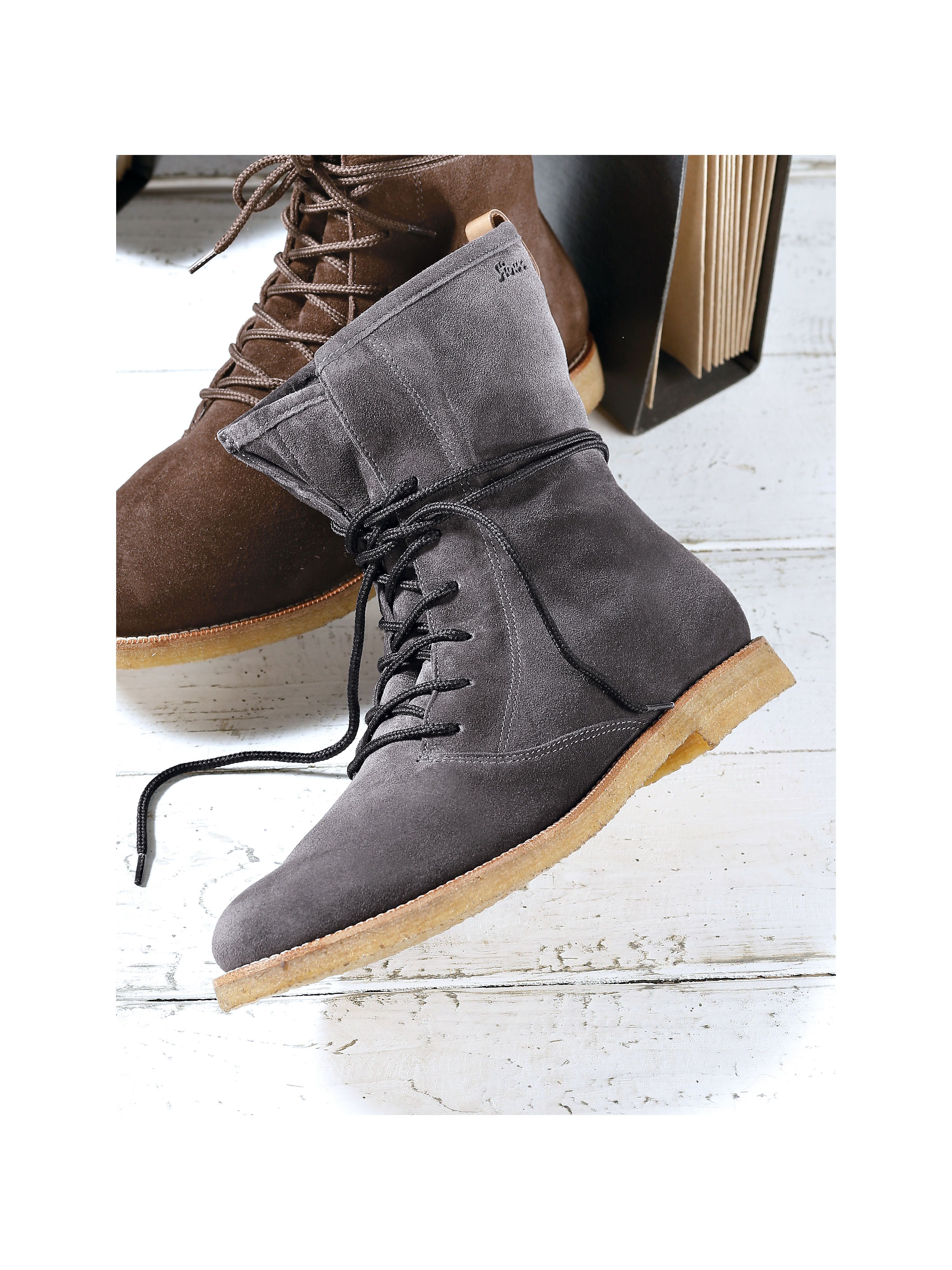 Image of Winter warm lace-up ankle boots Sioux grey