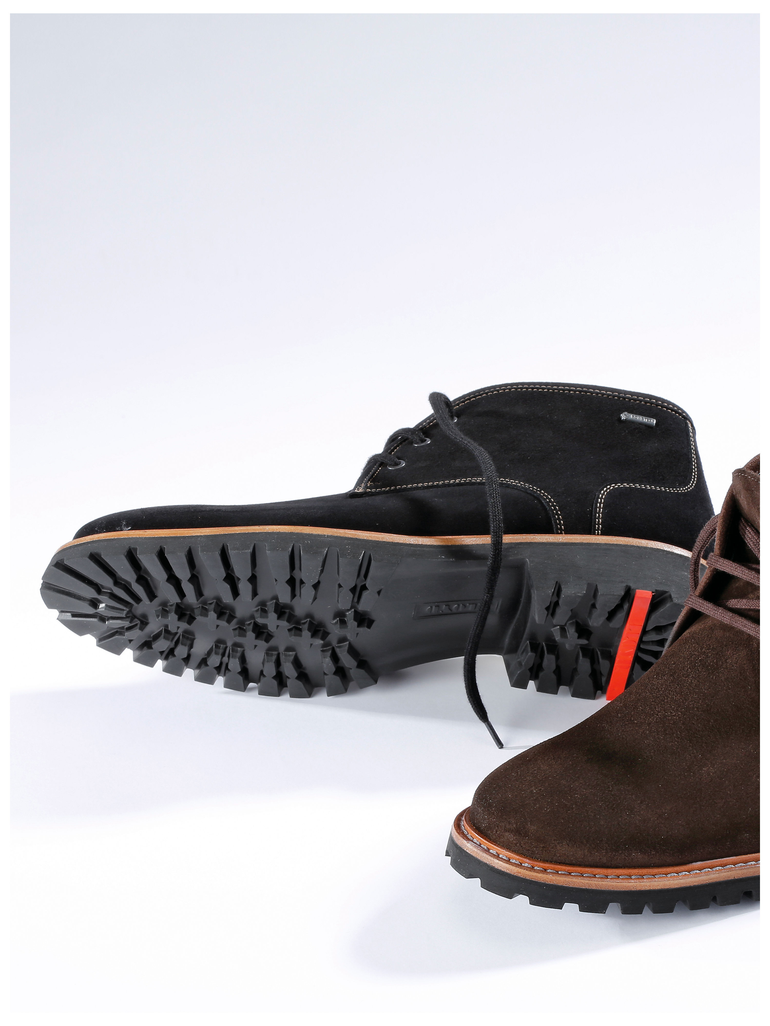 Image of Waterproof calfskin suede ankle boots Lloyd black