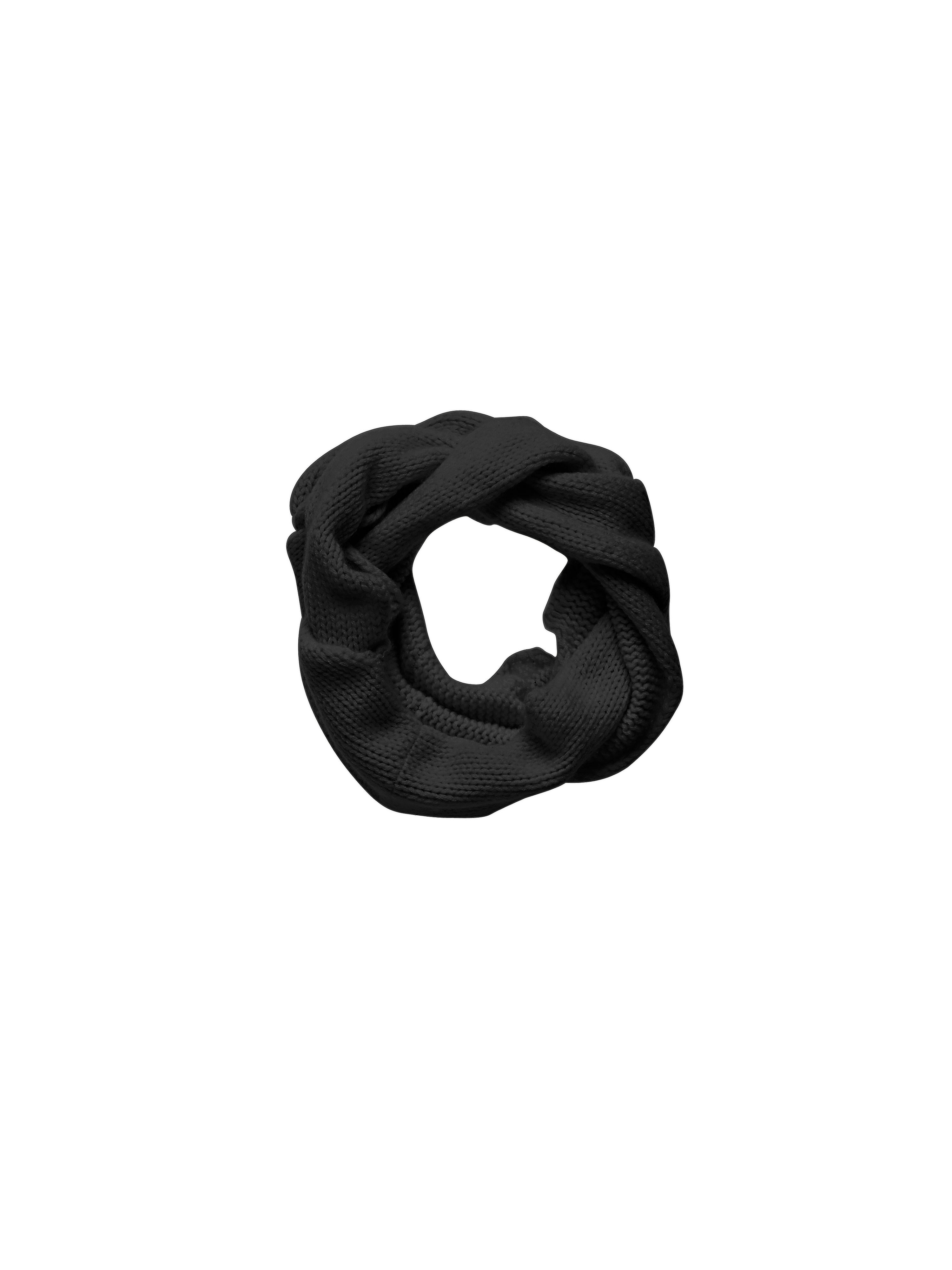 Image of Pure cashmere knitted scarf cashmere black