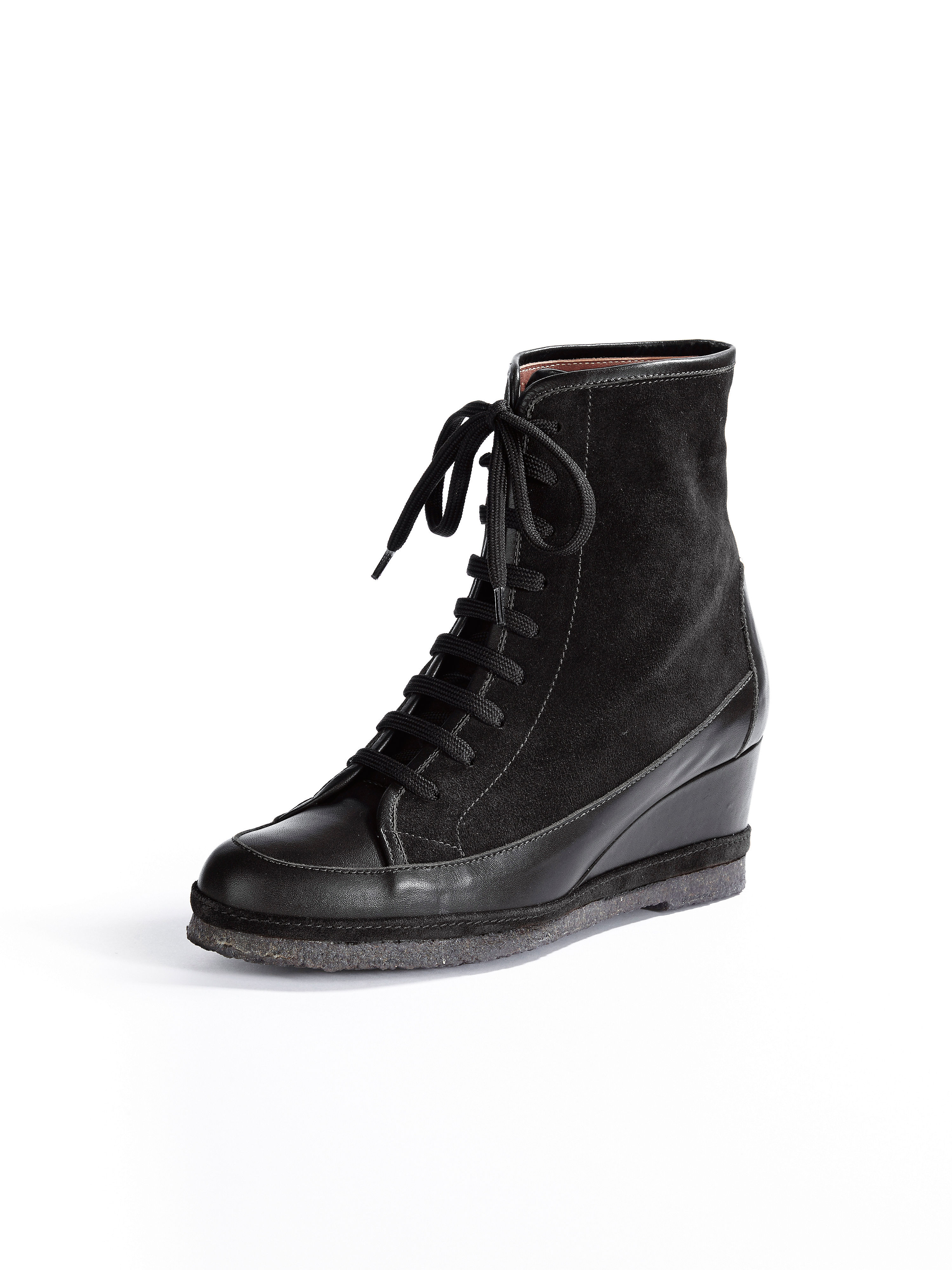 Image of Comfortable lace-up ankle boots Peter Hahn black size: 42