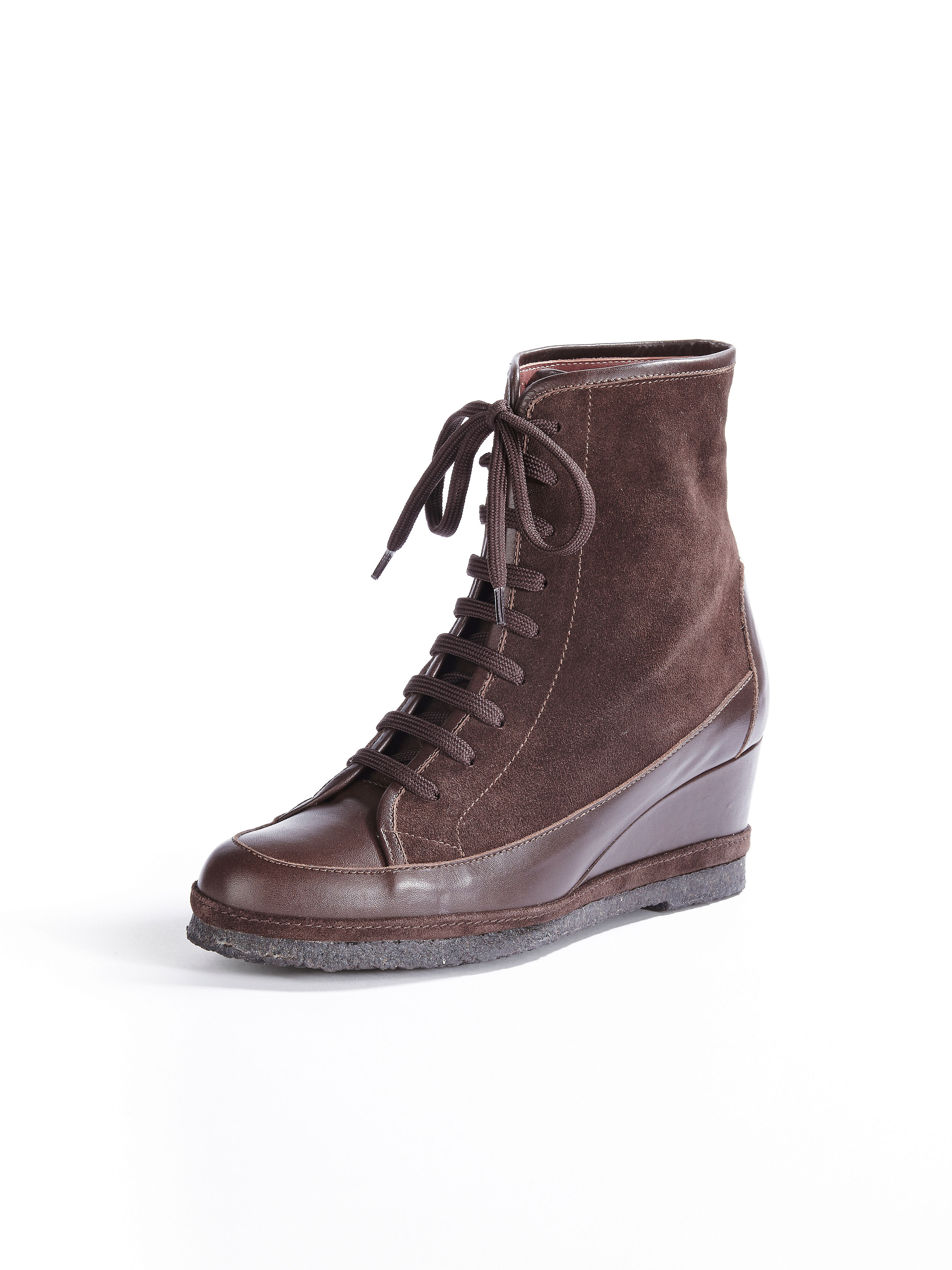 Image of Comfortable lace-up ankle boots Peter Hahn brown
