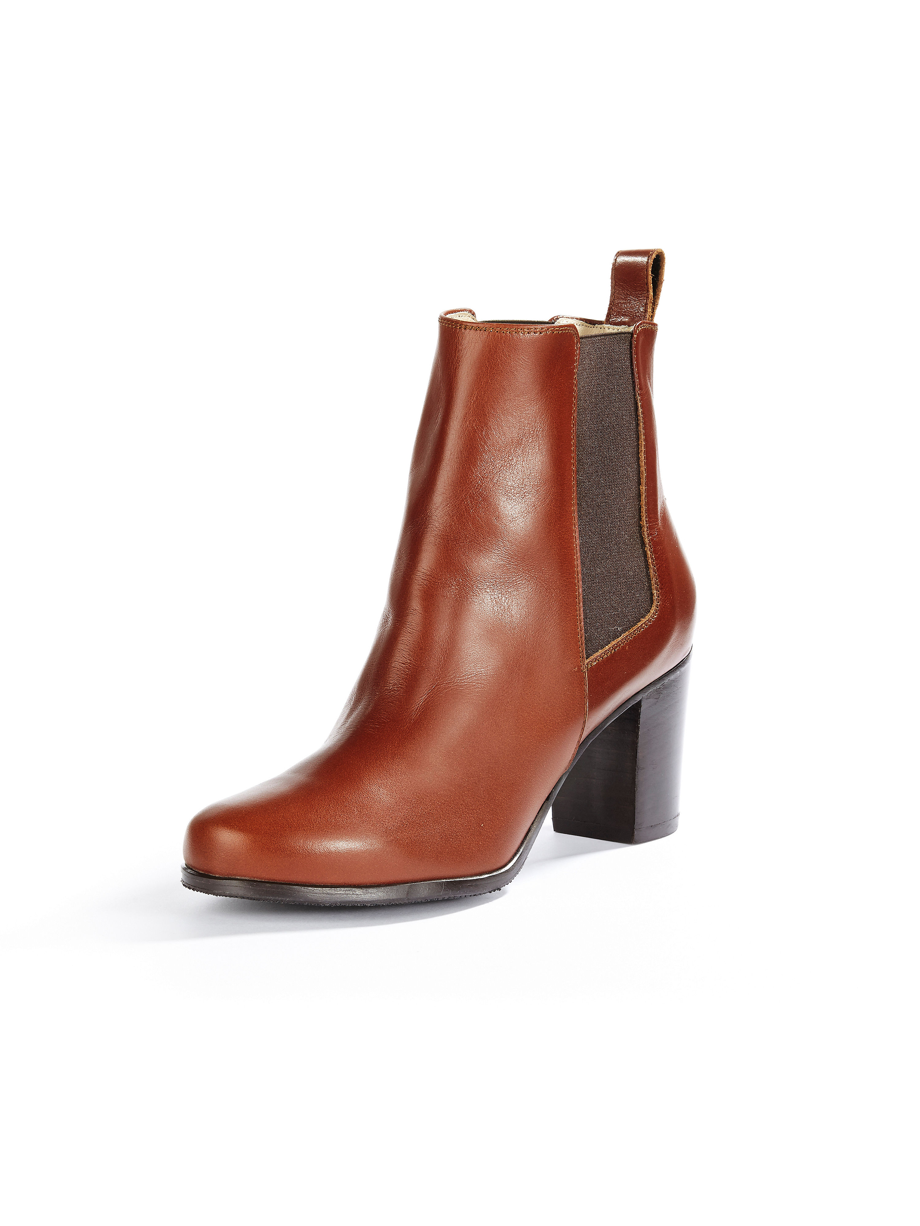 Image of Elegant slip-on ankle boots Peter Hahn brown