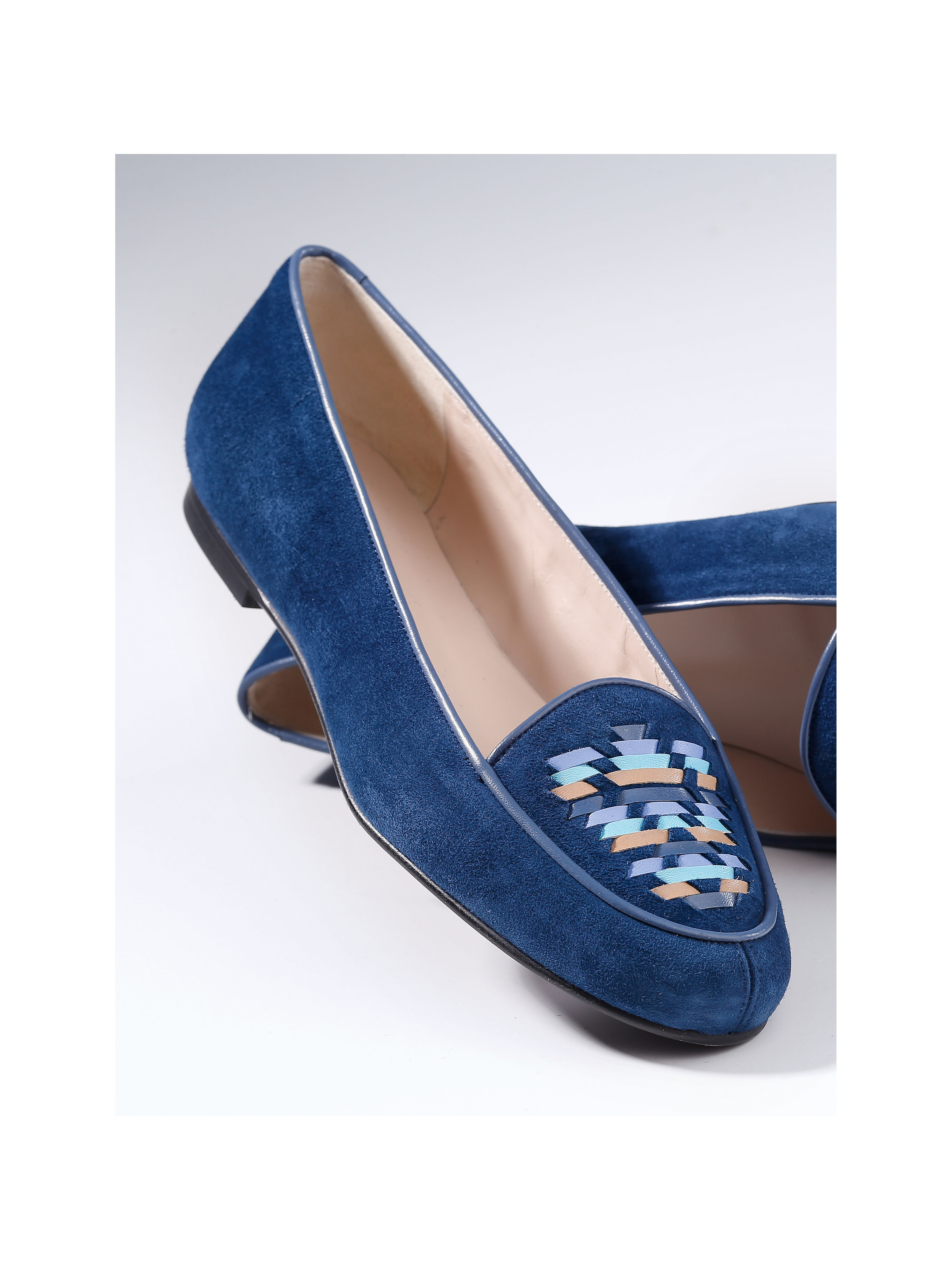 Image of Premium kidskin nappa slip-ons Uta Raasch blue