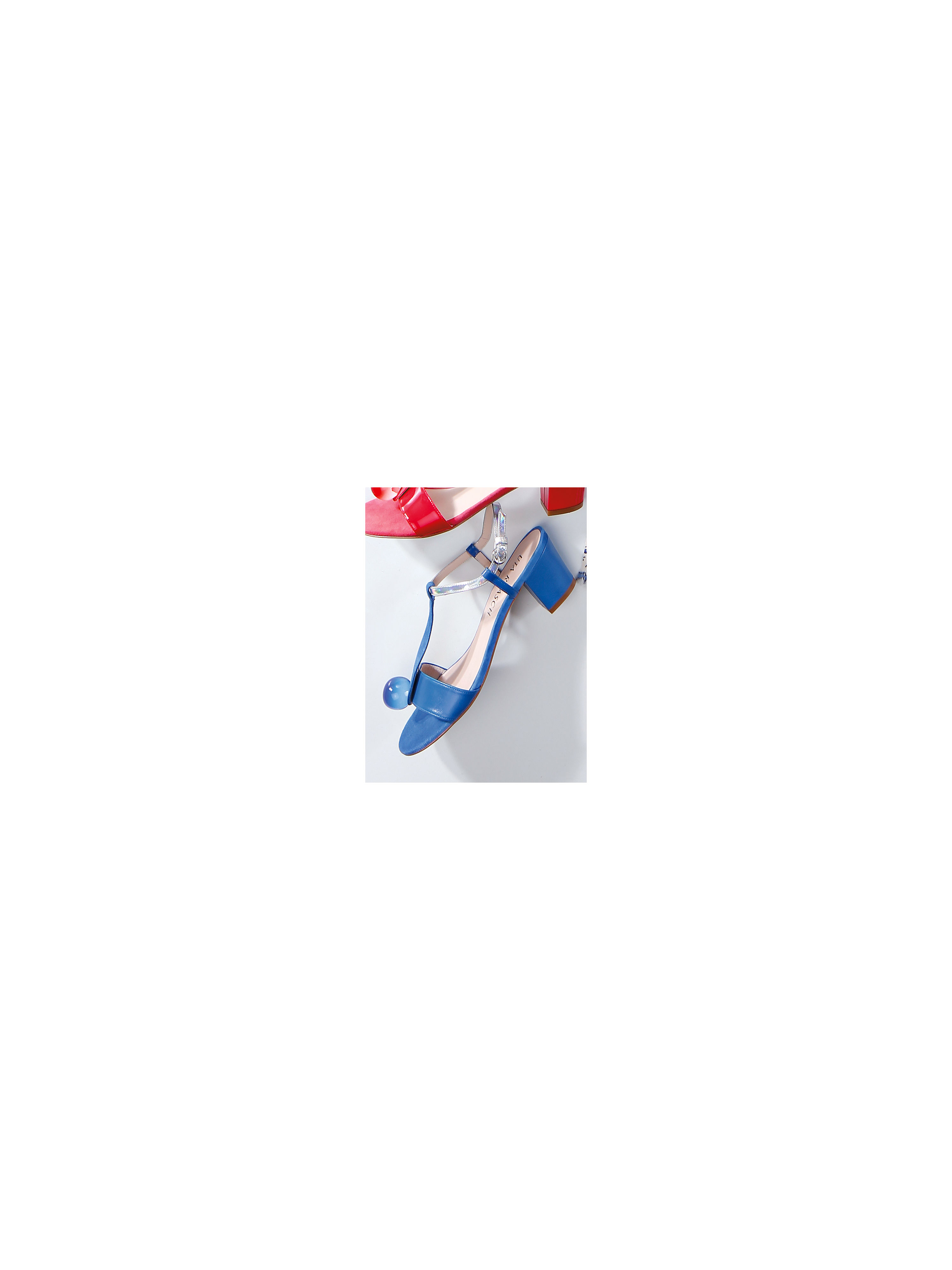 Image of Kidskin nappa and suede sandals Uta Raasch blue