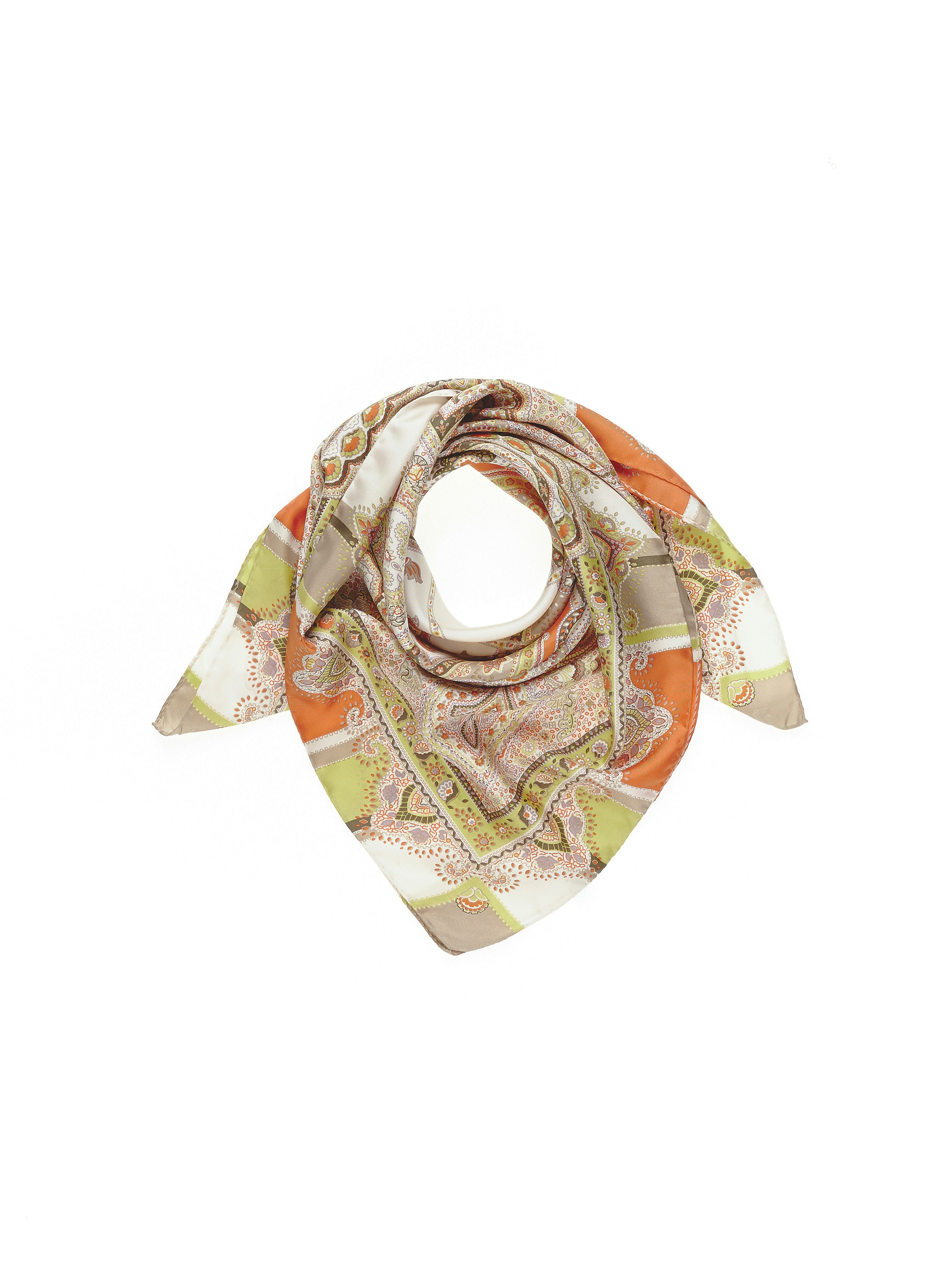Image of Scarf in 100% silk Fadenmeister Berlin green