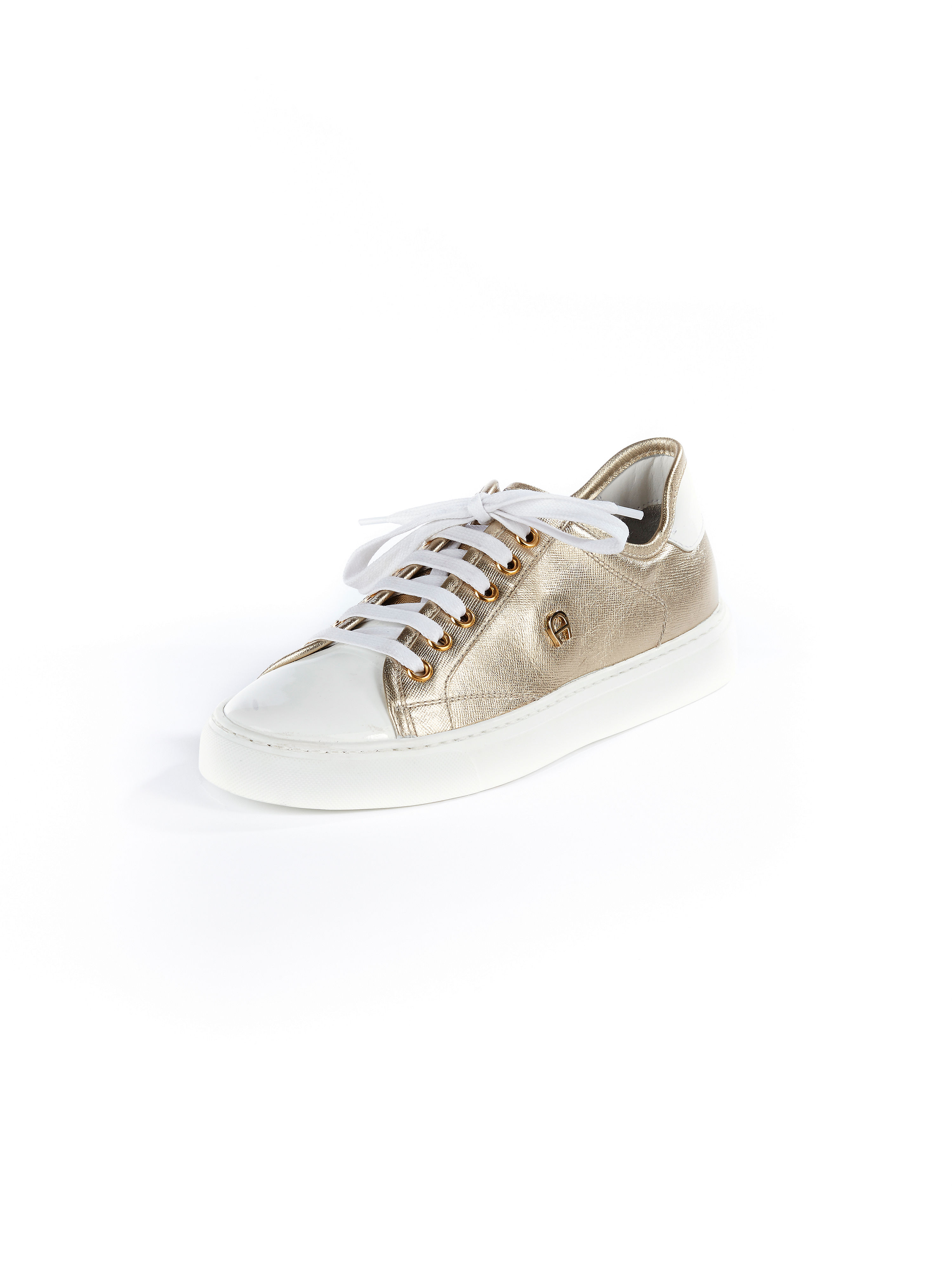 Image of Exquisite saffiano calfskin leather trainers Aigner multicoloured