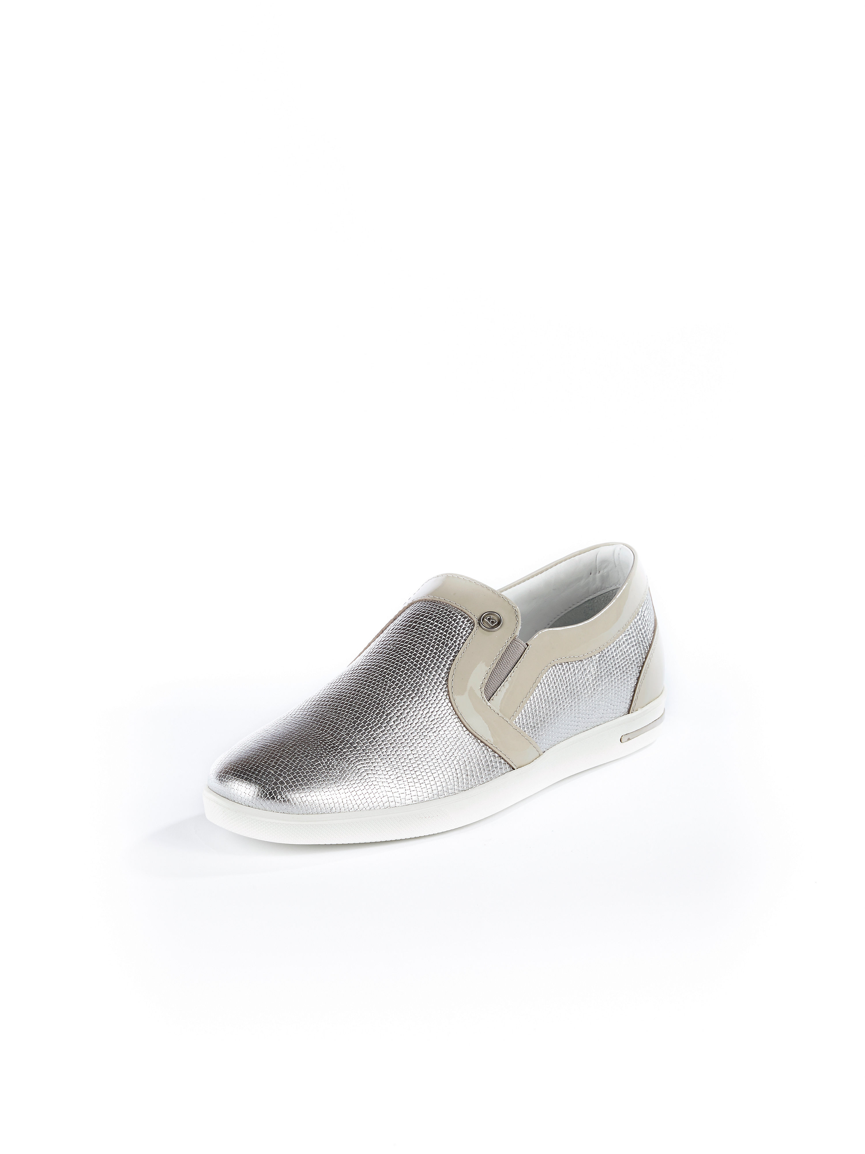 Image of Slip-ons made from embossed calfskin nappa Bogner grey