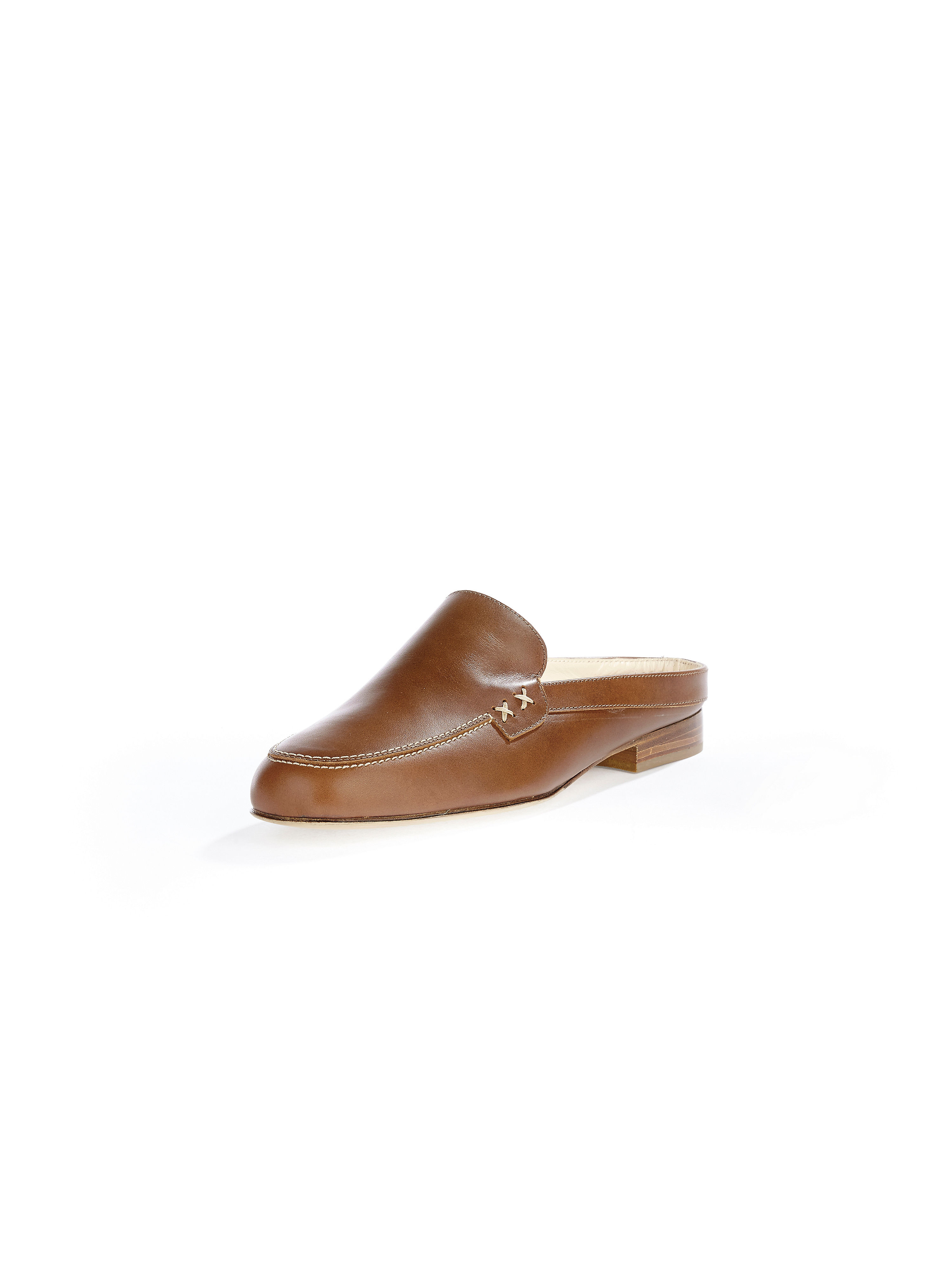 Image of Soft calfskin nappa slingback sabots Ledoni brown