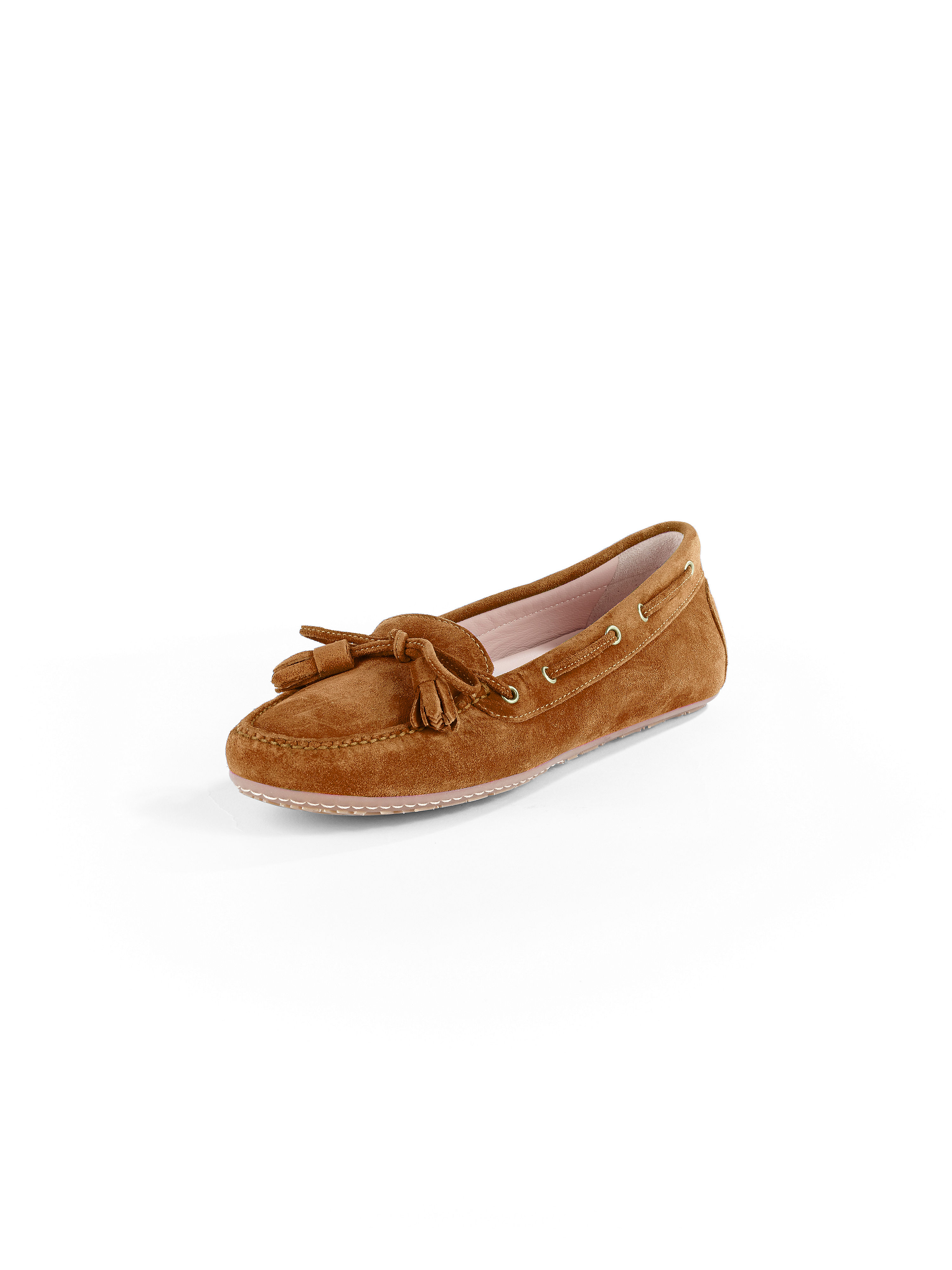 Image of Moccasins in the finest calfskin suede UNÜTZER brown