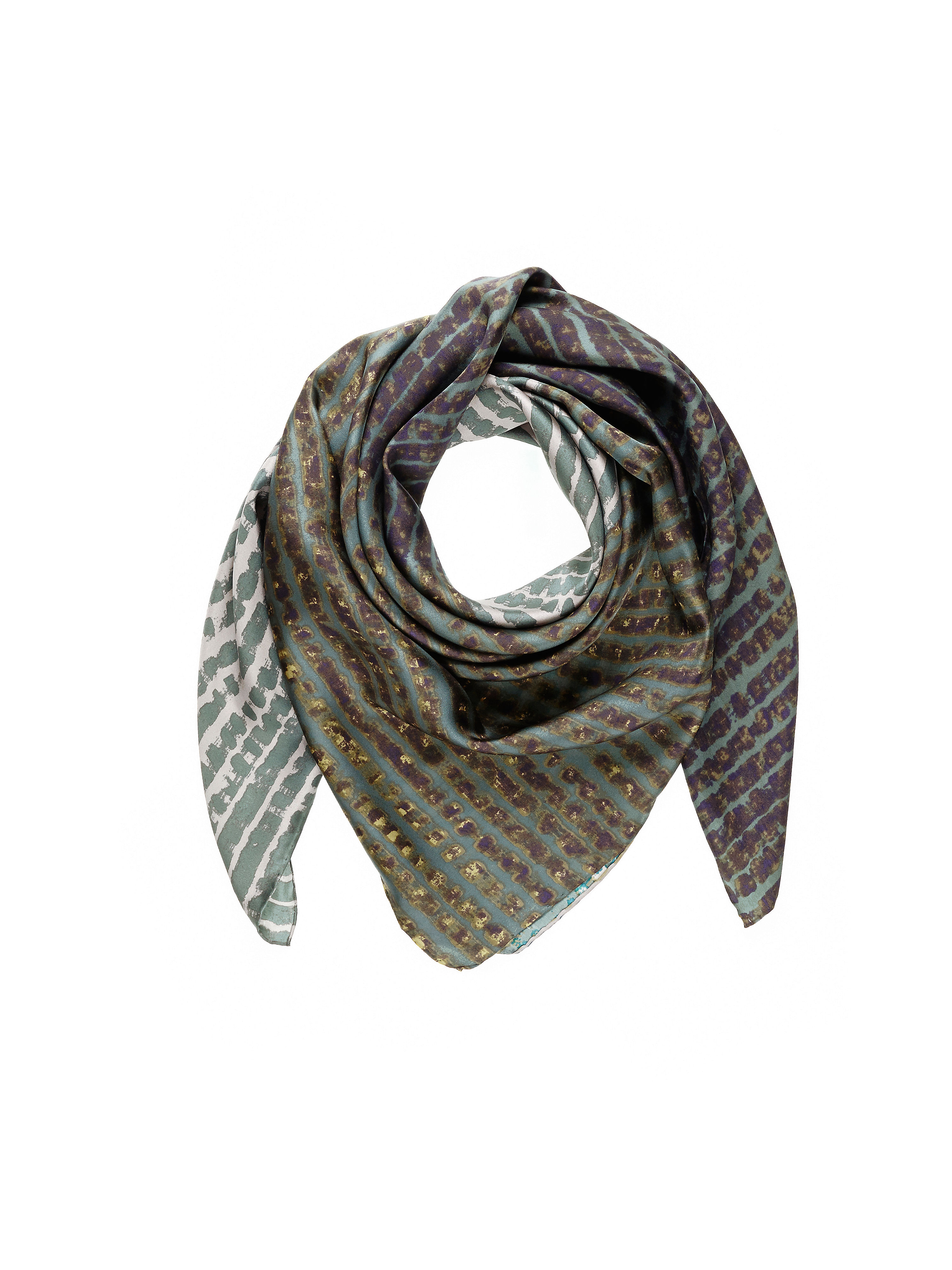 Image of Scarf in 100% silk Peter Hahn green