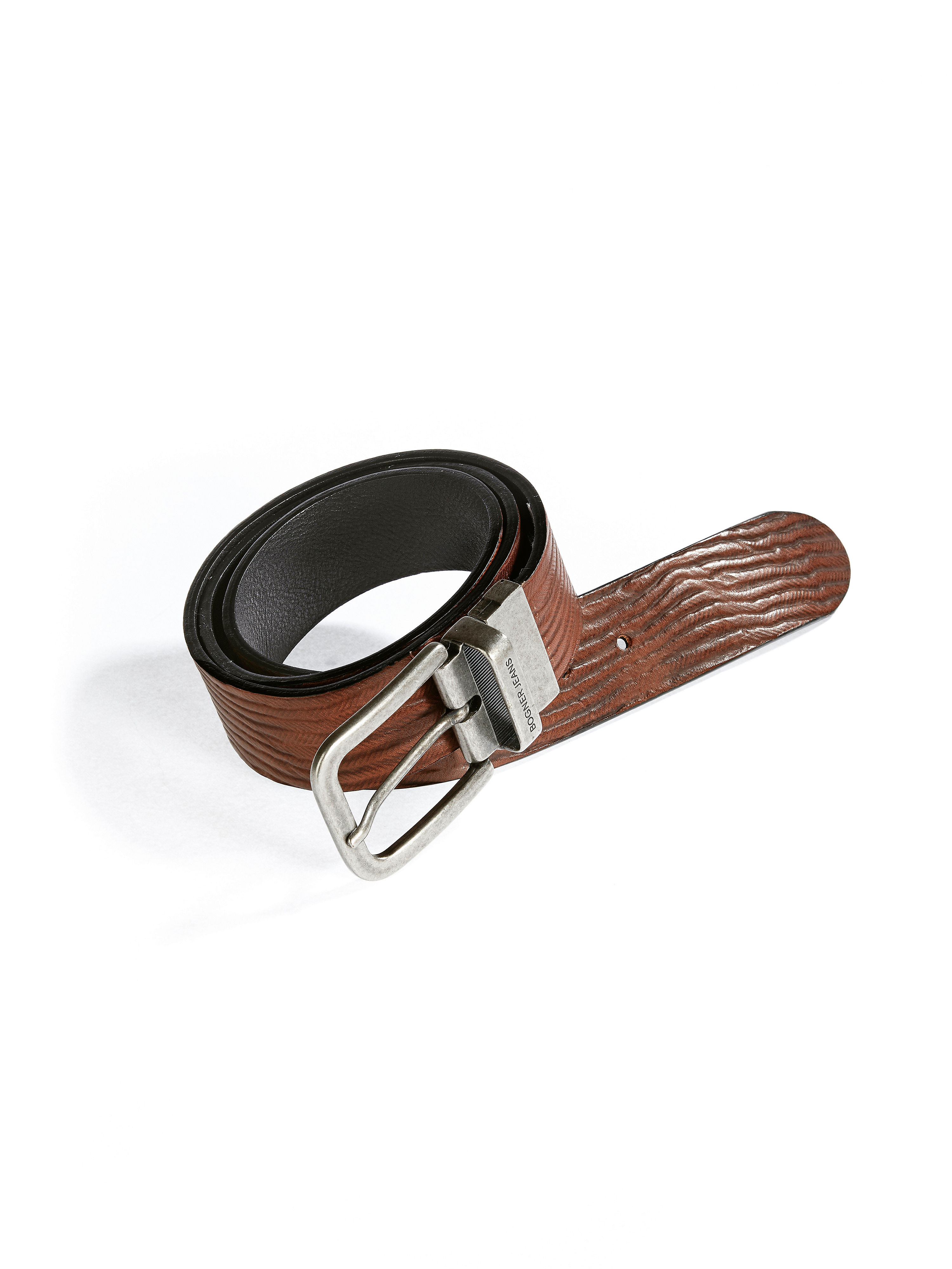 Image of Reversible premium leather belt Bogner Jeans brown