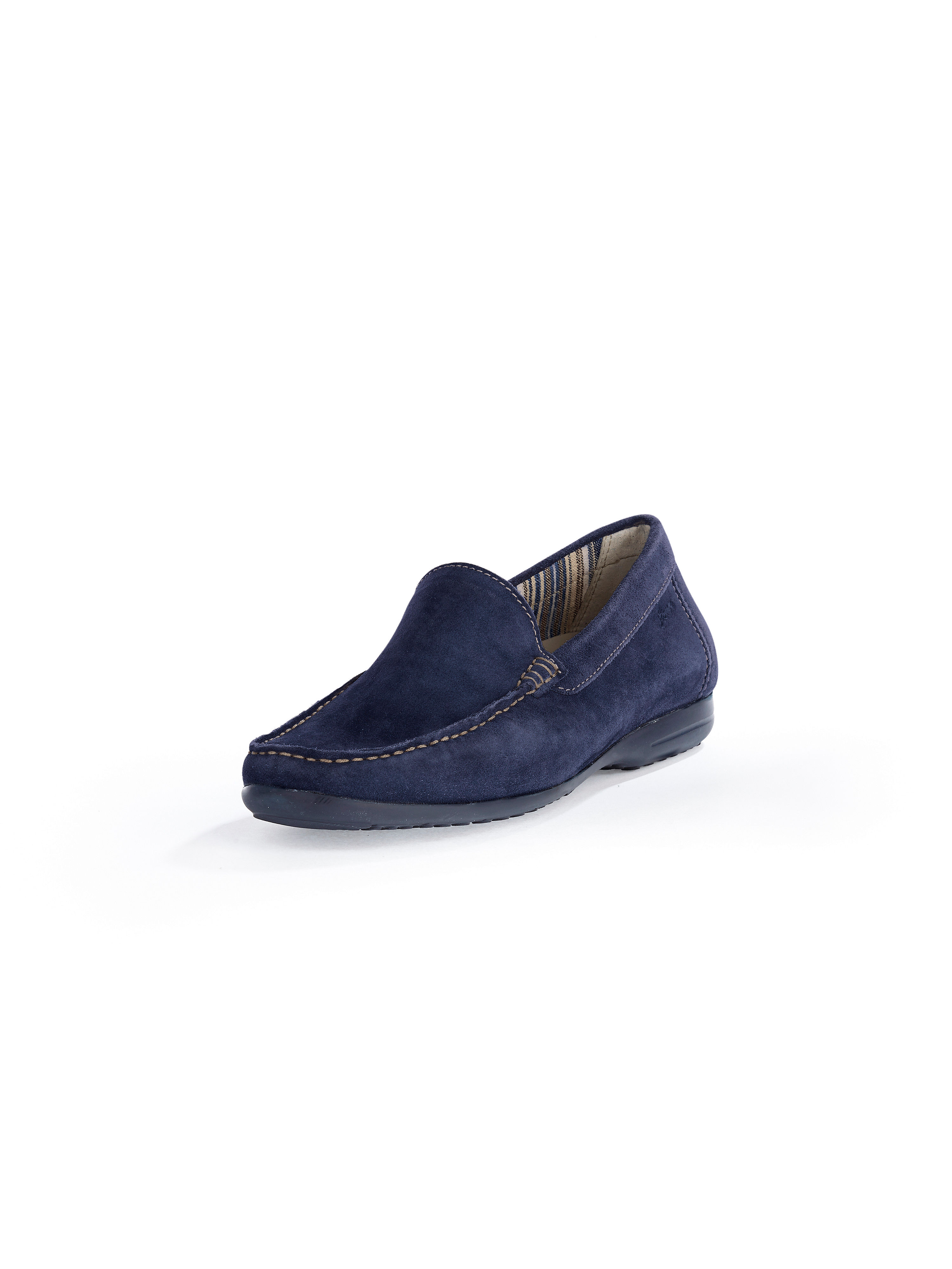 Image of Fine calfskin suede moccasins Sioux blue
