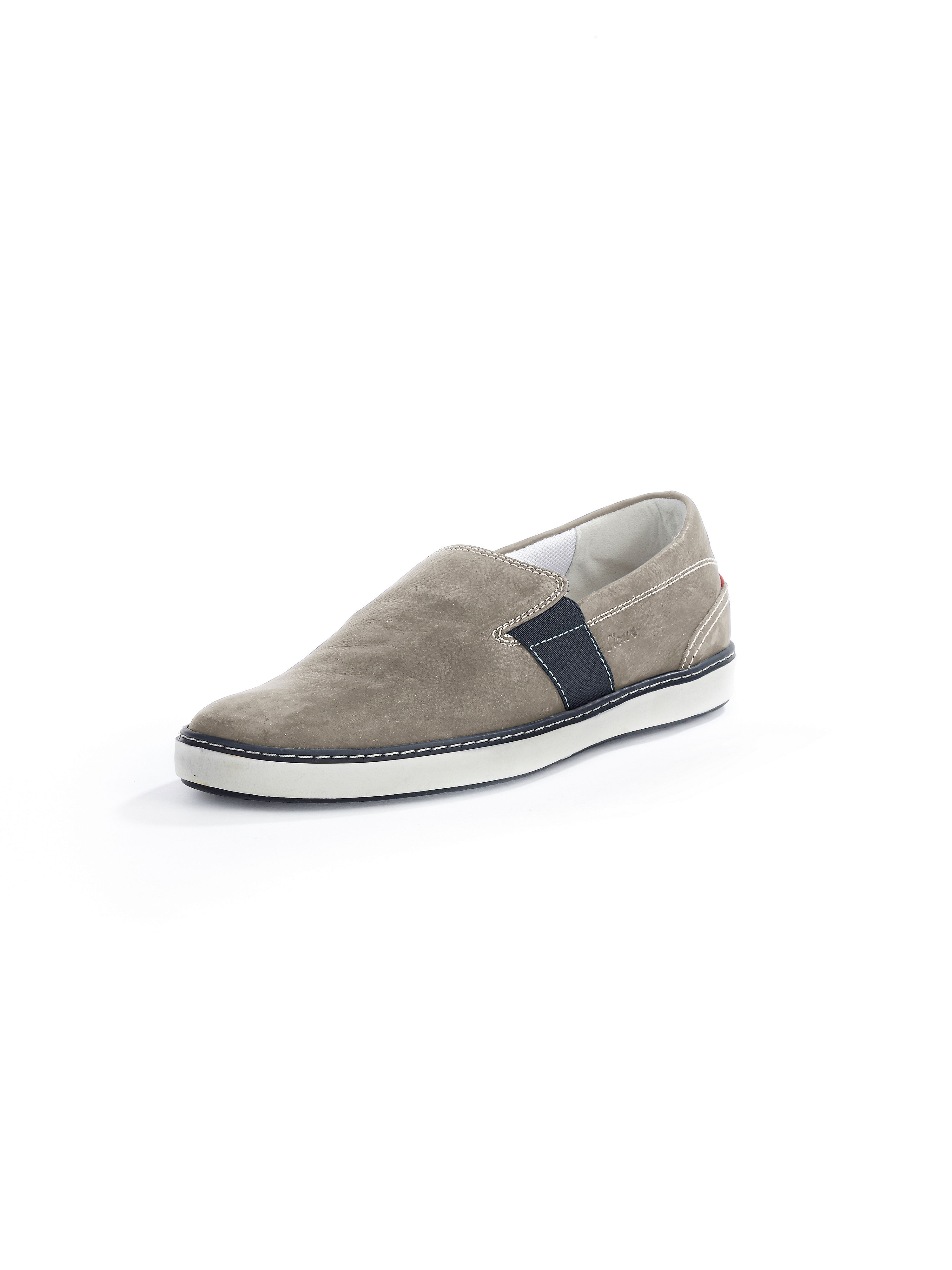 Image of Cowskin nubuck leather slip-ons Sioux grey