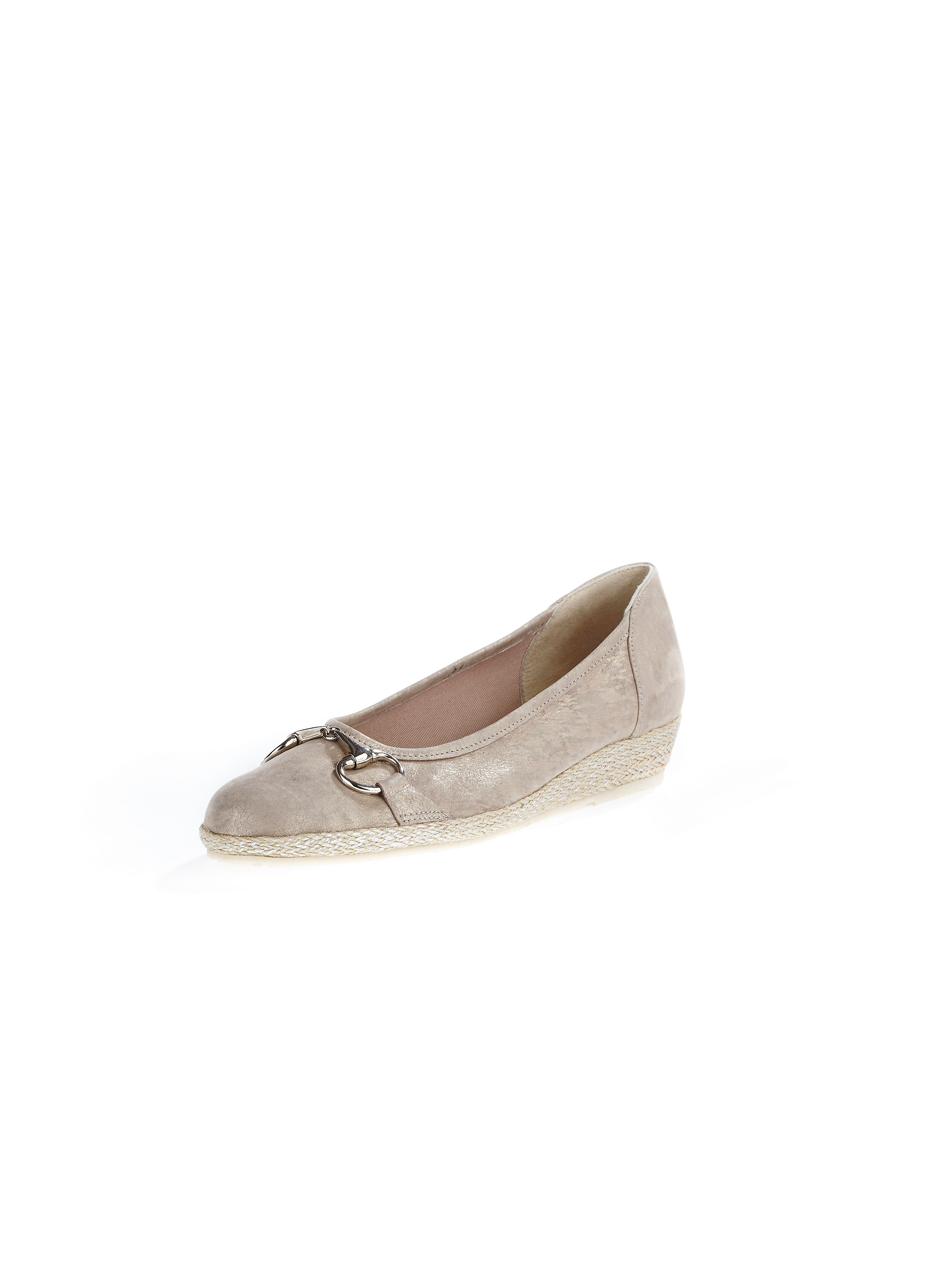 Image of Fine kidskin suede ballerinas Ledoni beige