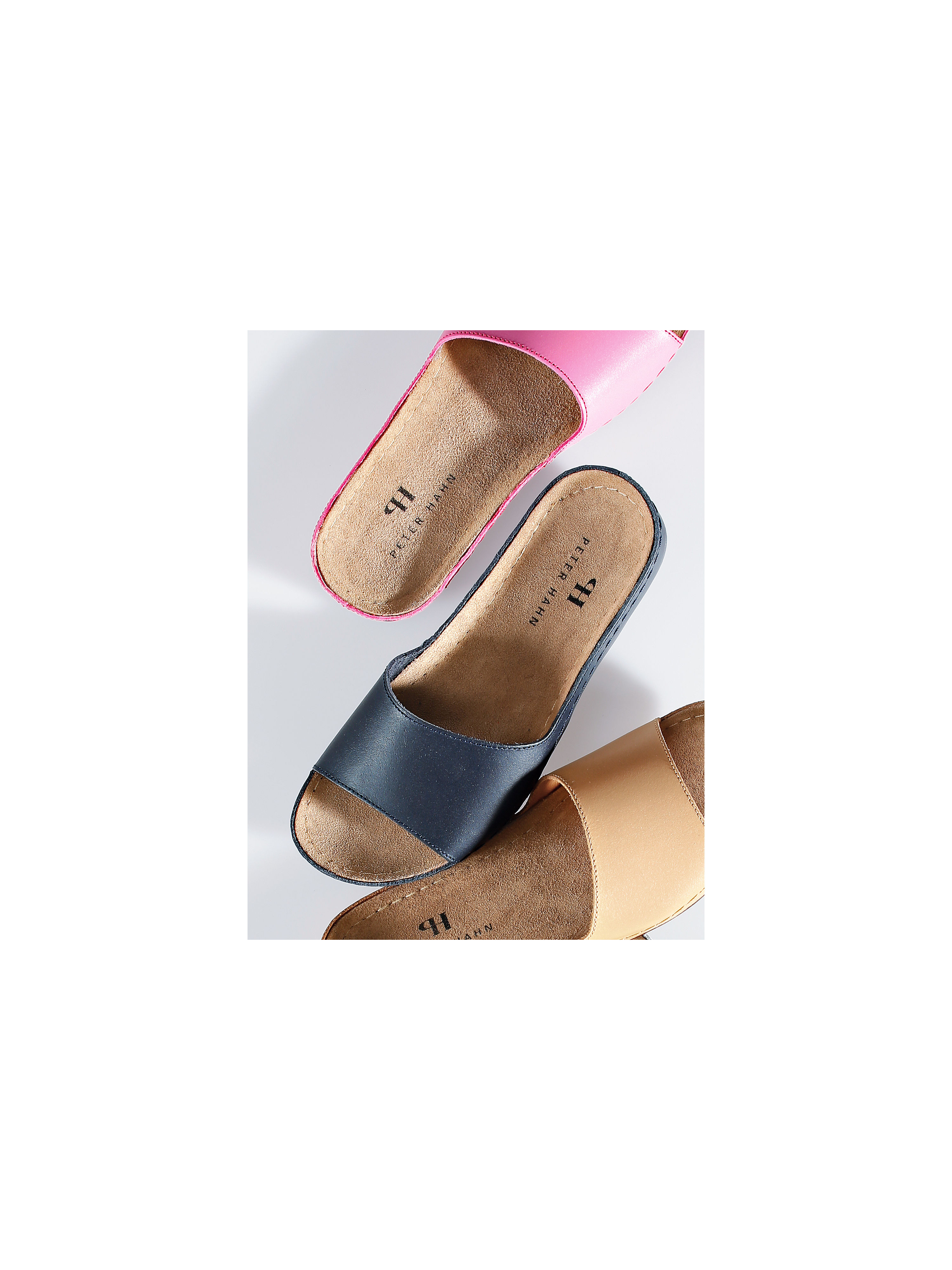Image of Exquisite nappa leather mules Peter Hahn blue