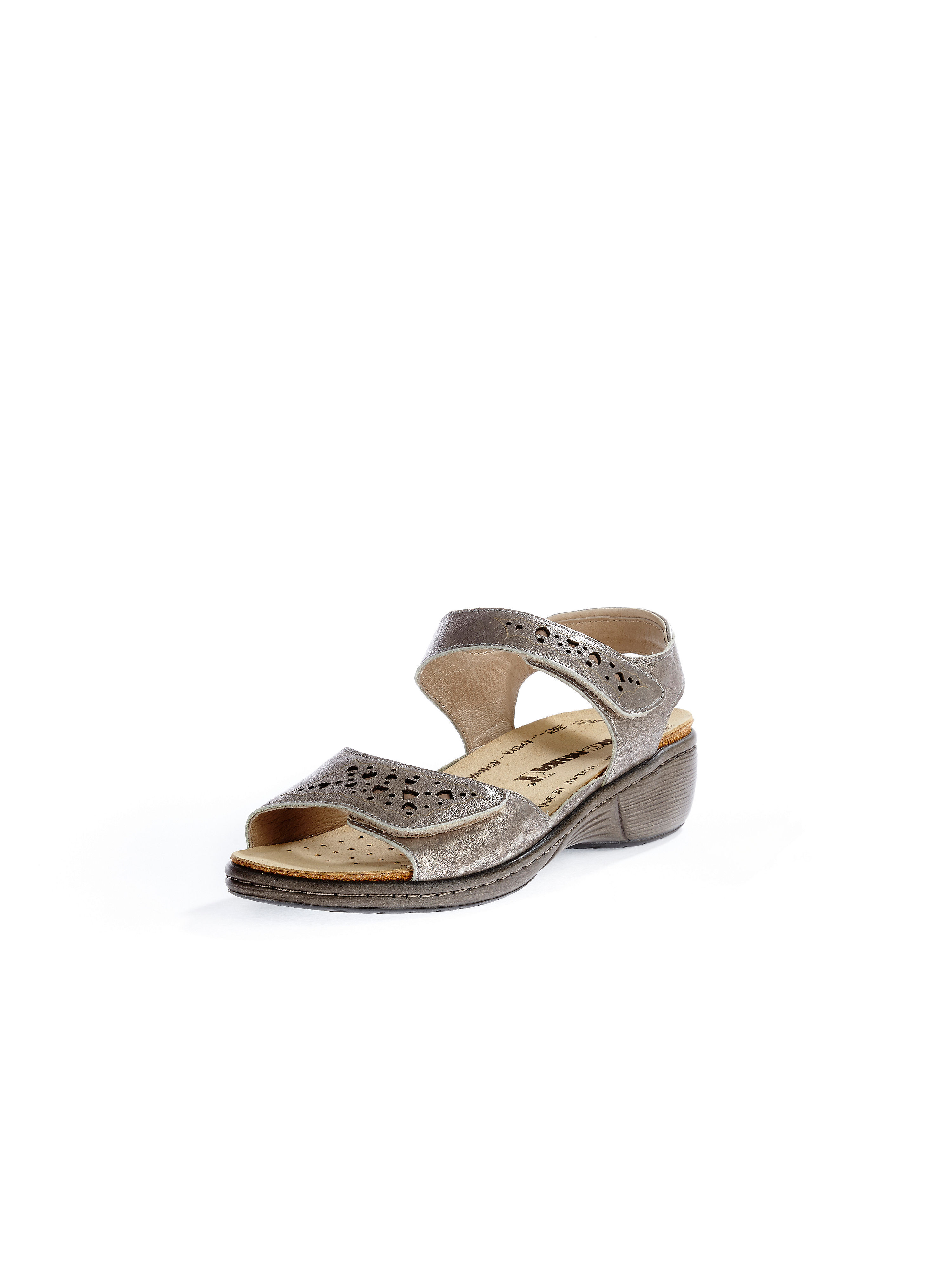 Image of Cowskin nappa sandals Romika beige