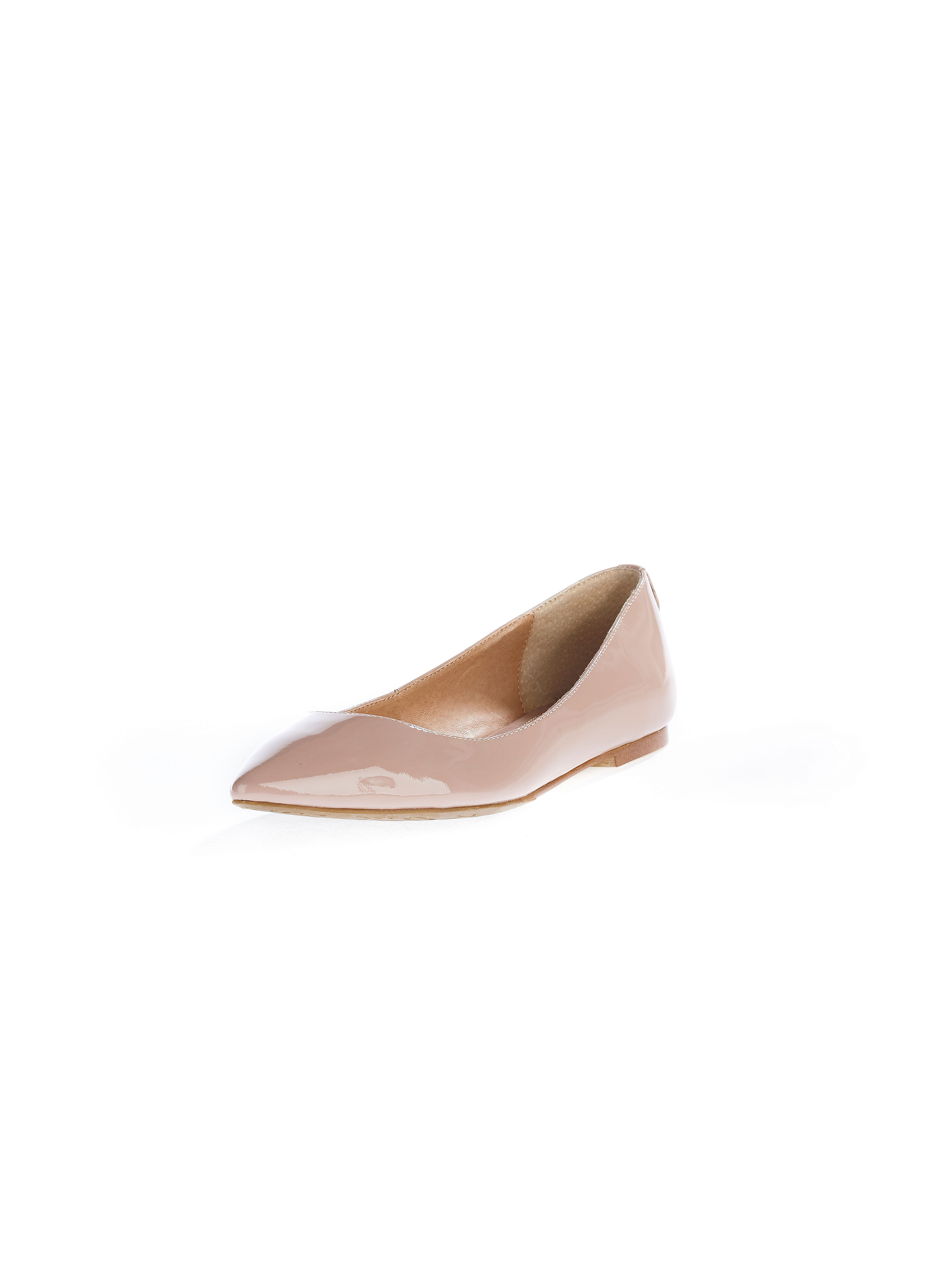 Image of Patent calfskin leather ballerinas Belmondo pale pink