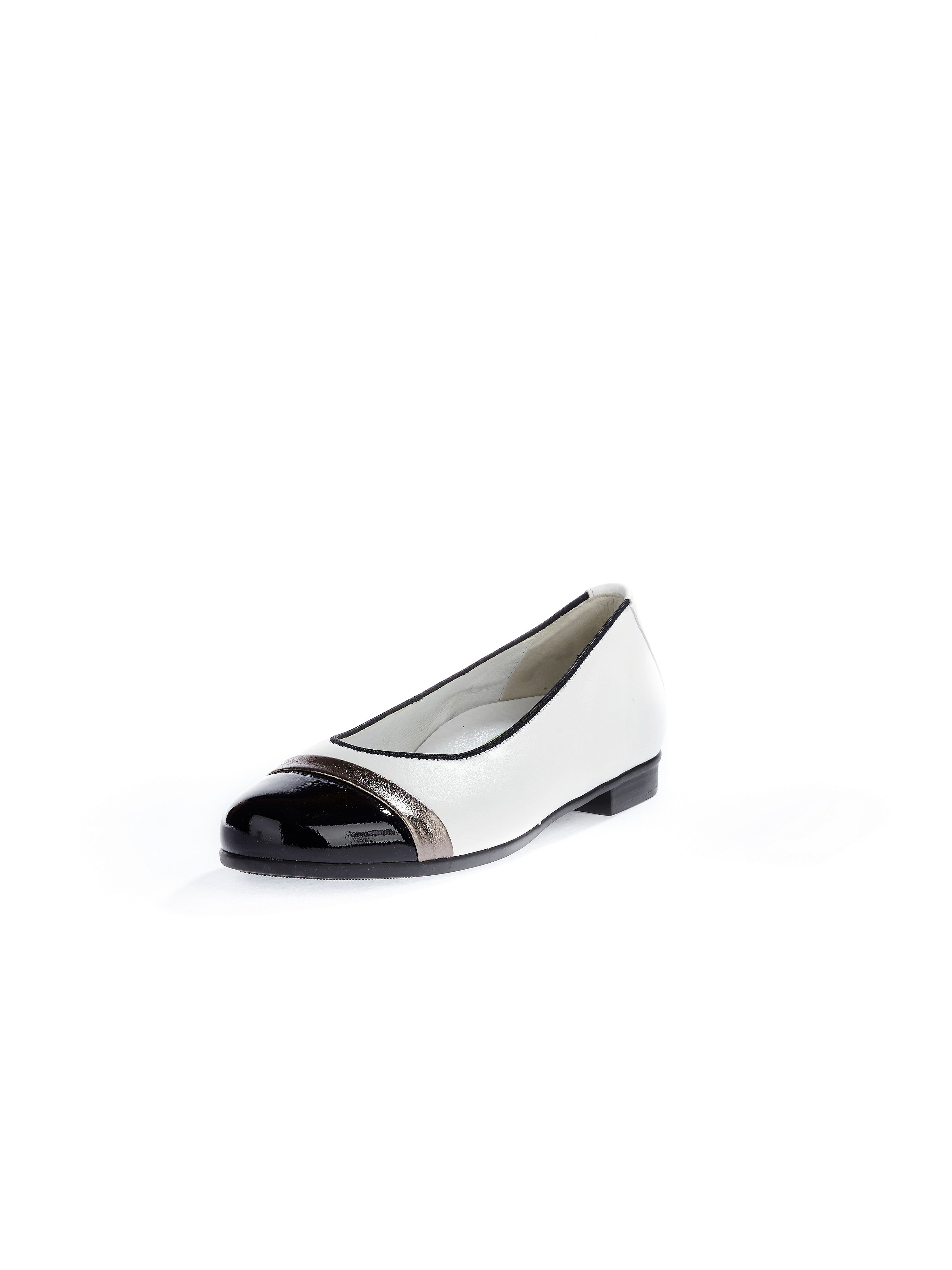 Image of Cowskin nappa ballerinas Waldläufer white