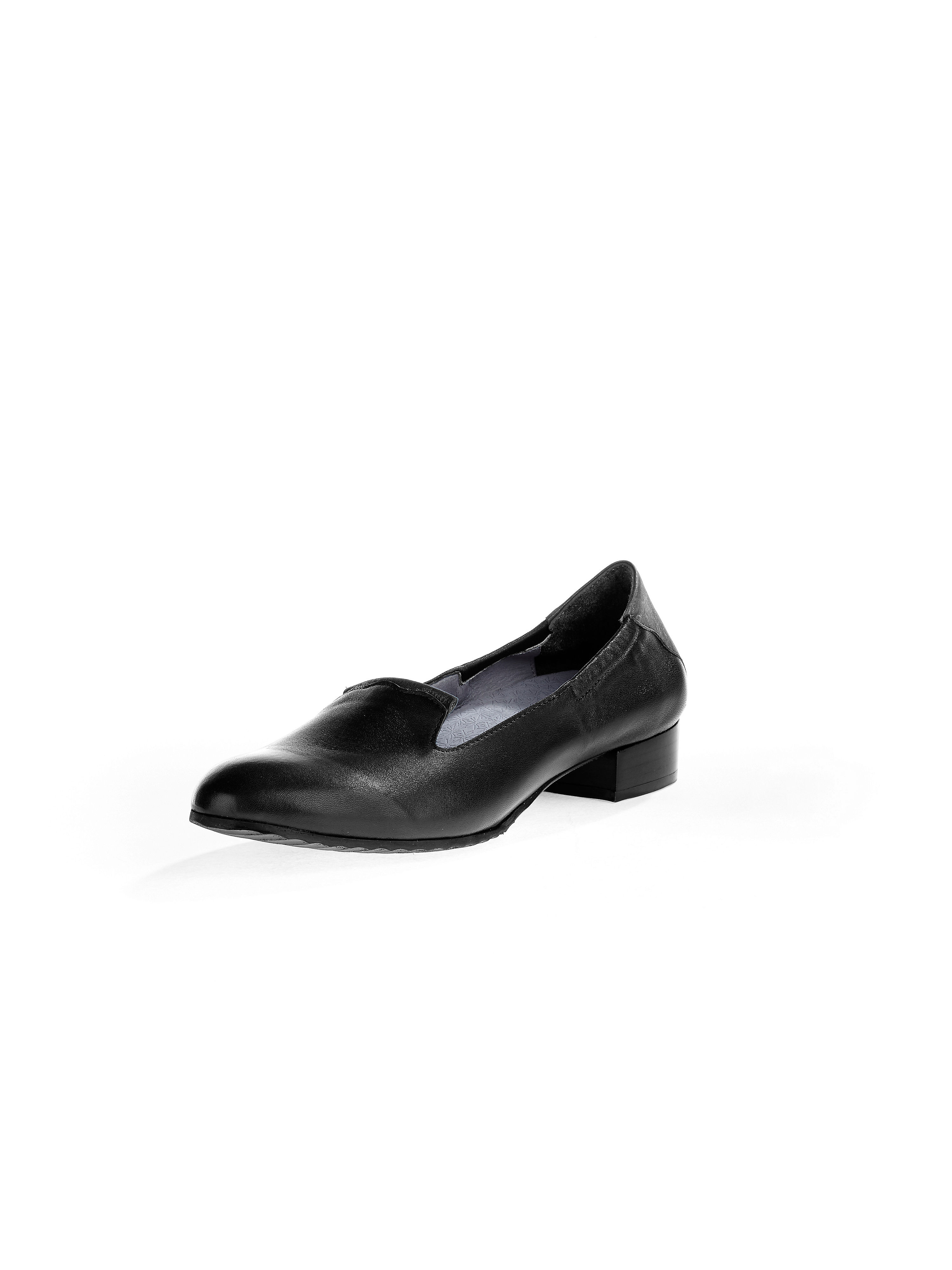 Image of Soft calfskin nappa slip-ons Vabeene black
