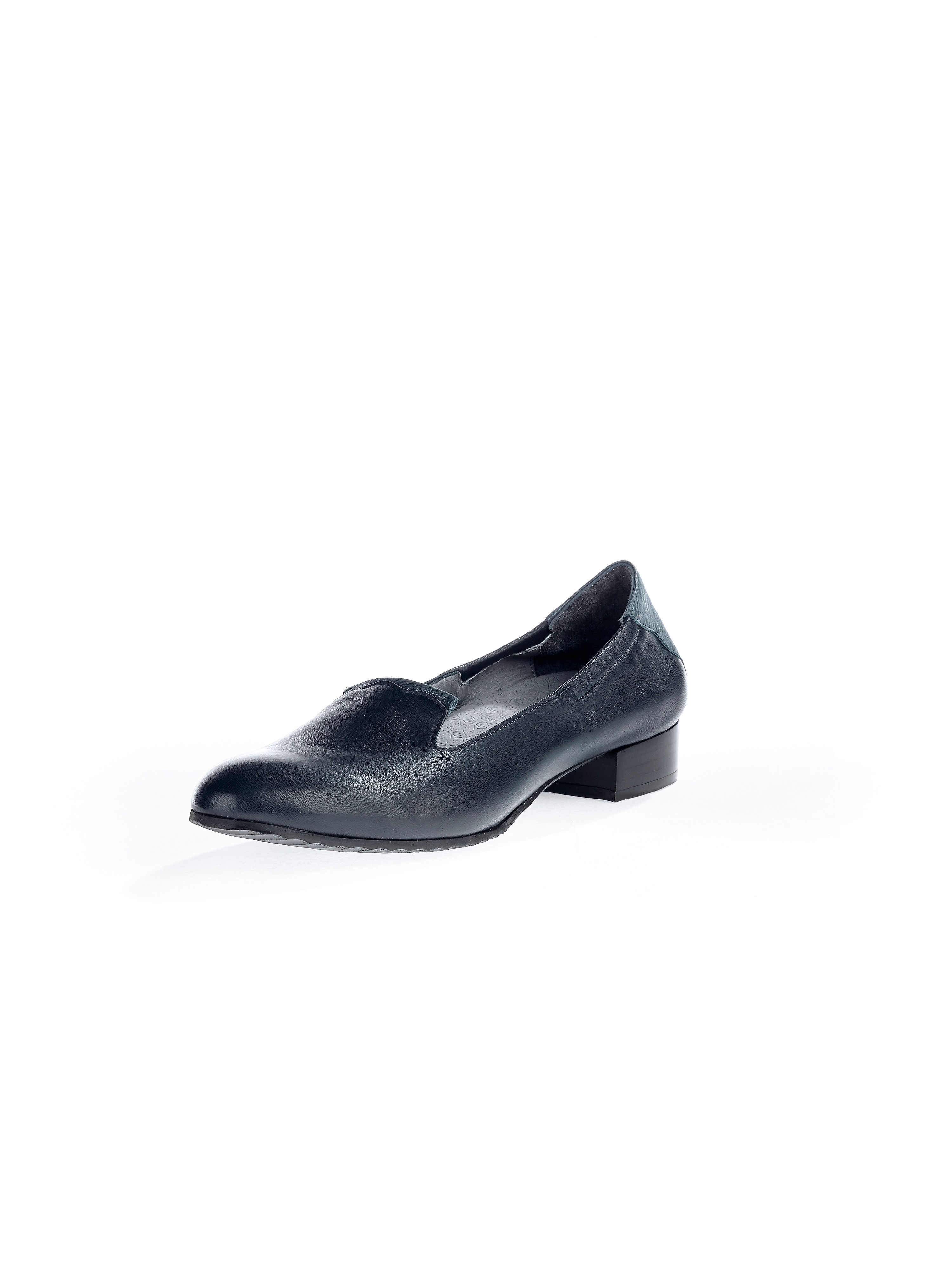 Image of Soft calfskin nappa slip-ons Vabeene blue