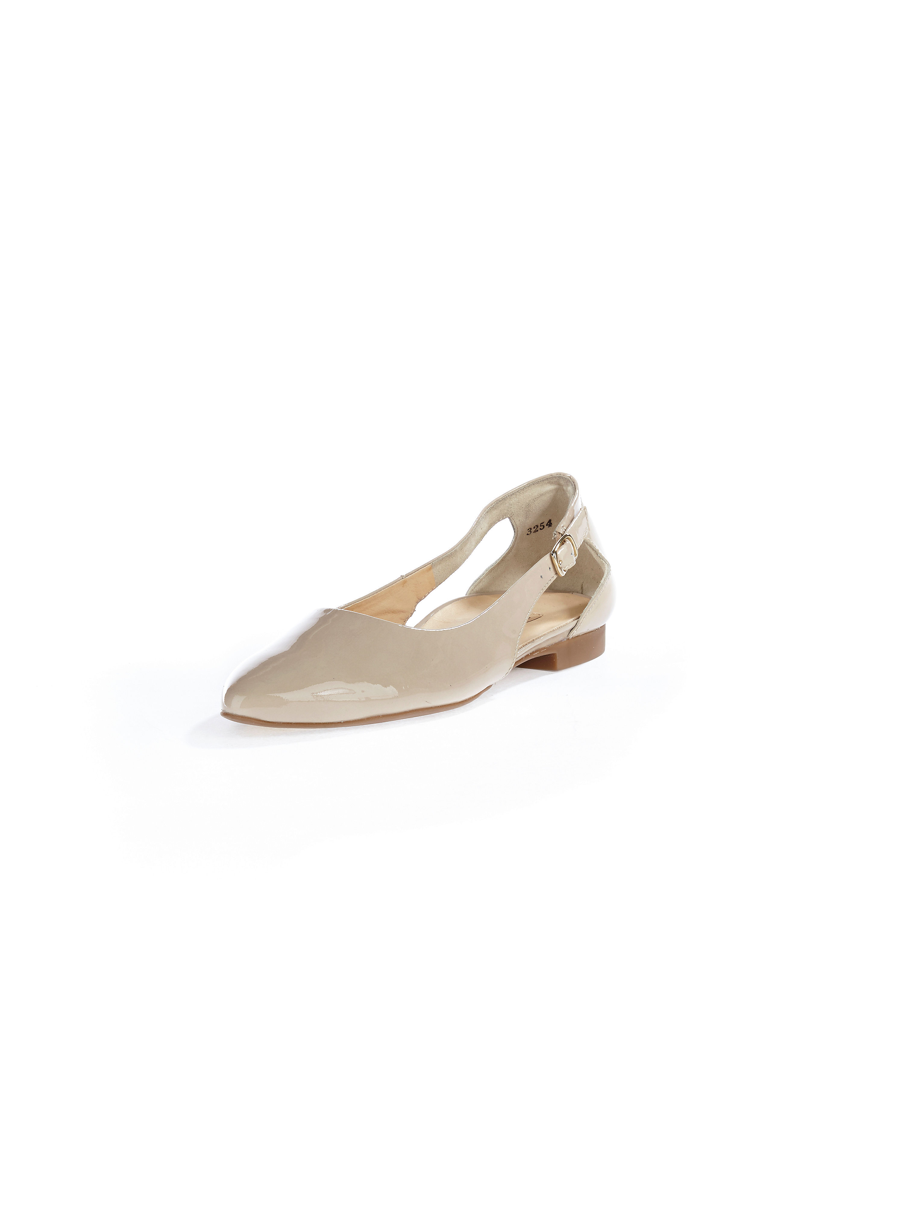 Image of Patent calfskin leather ballerinas Paul Green beige size: 40