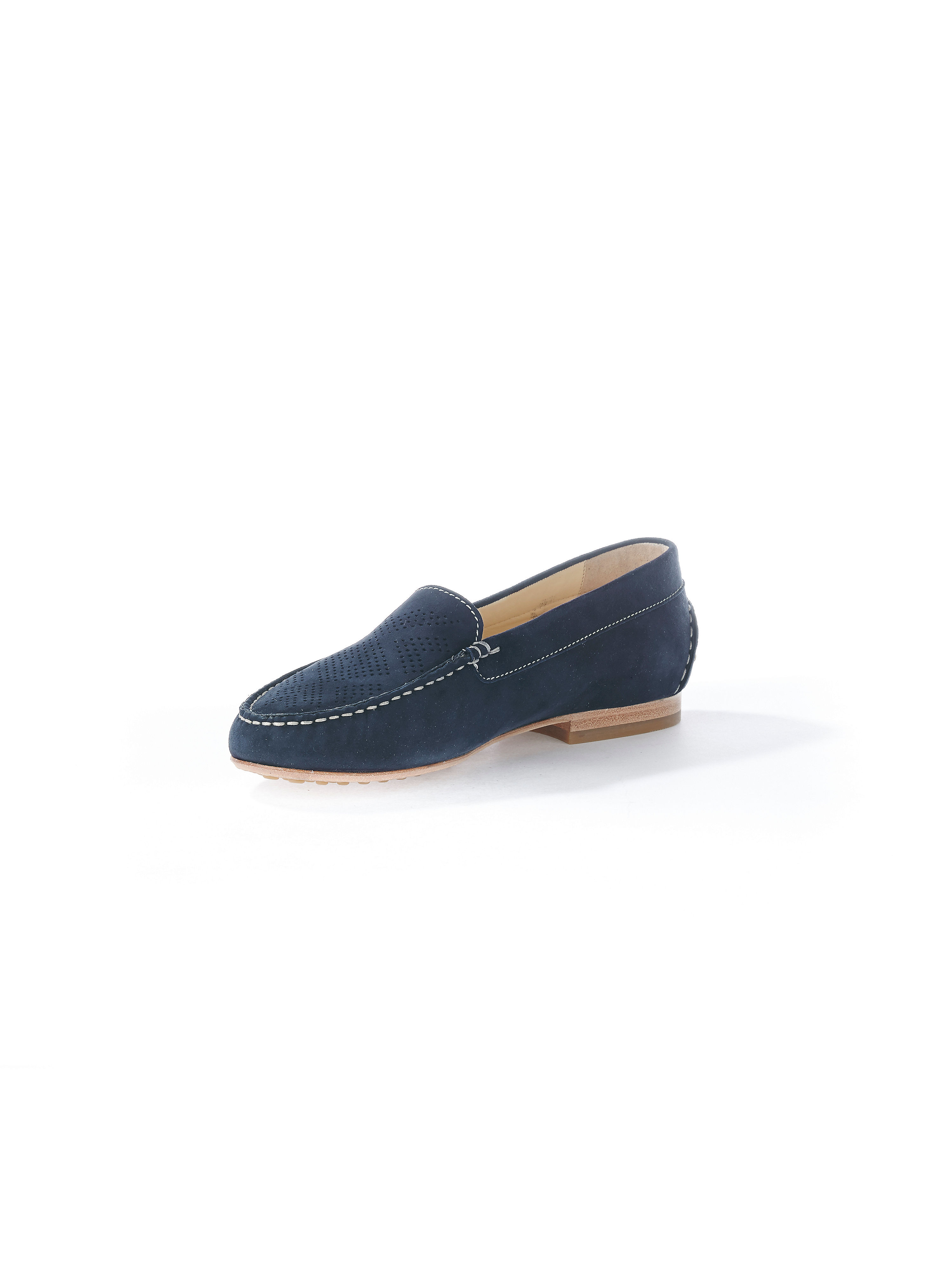 Image of Velvety kidskin suede moccasins Sioux blue size: 36