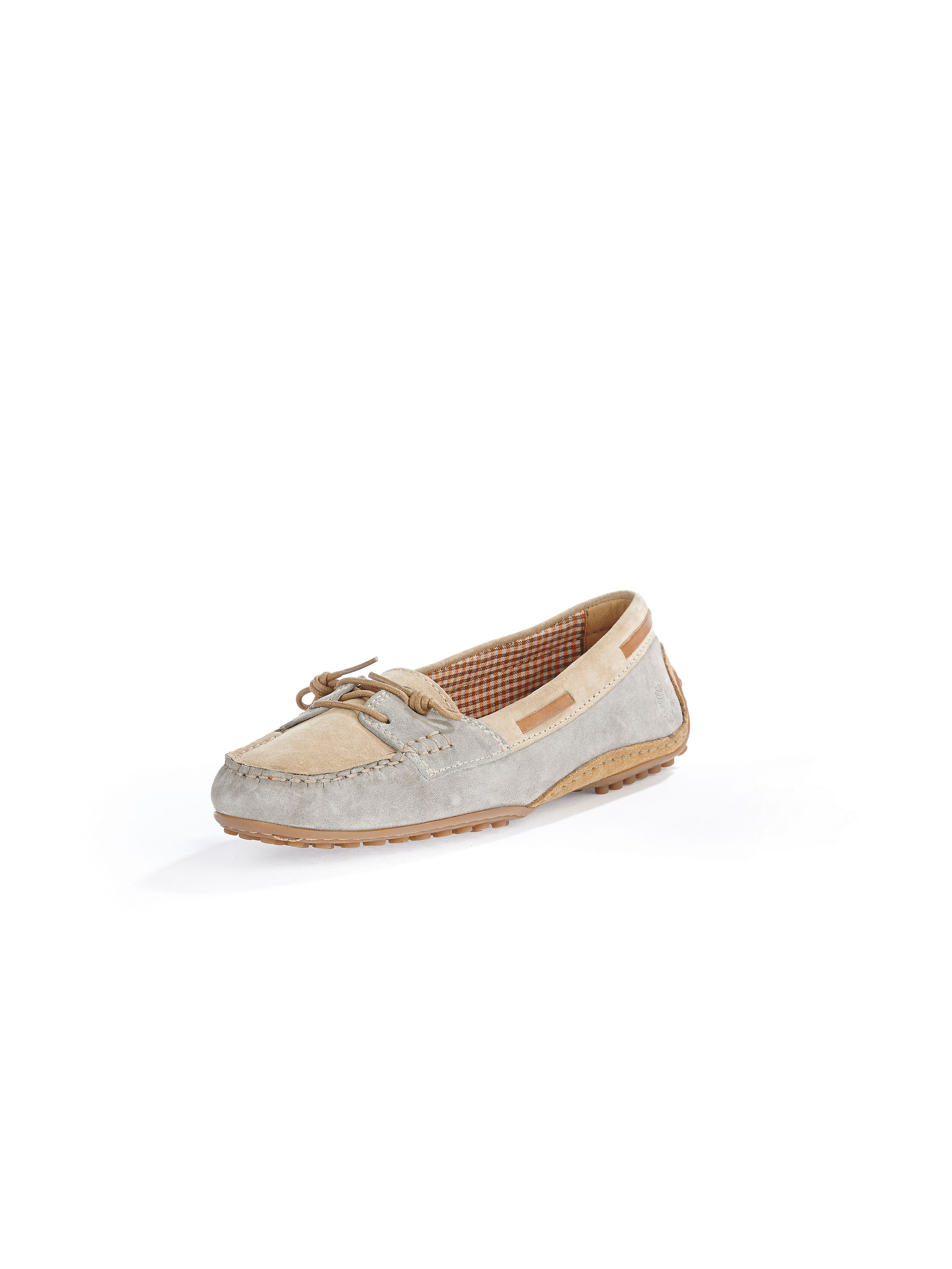 Image of Top-quality calfskin suede moccasins Sioux grey