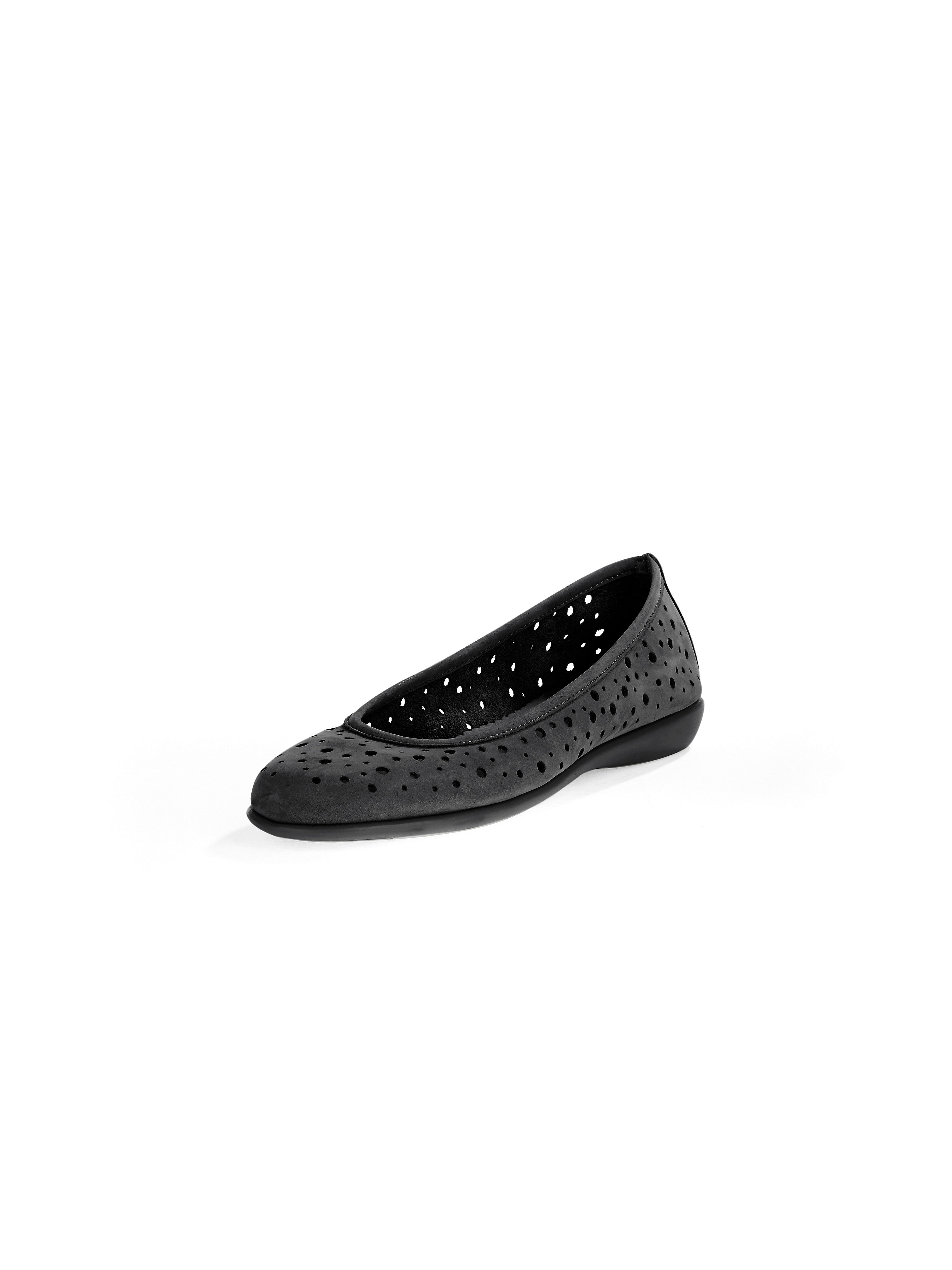 Image of Exquisite calfhide nubuck ballerinas The Flexx black