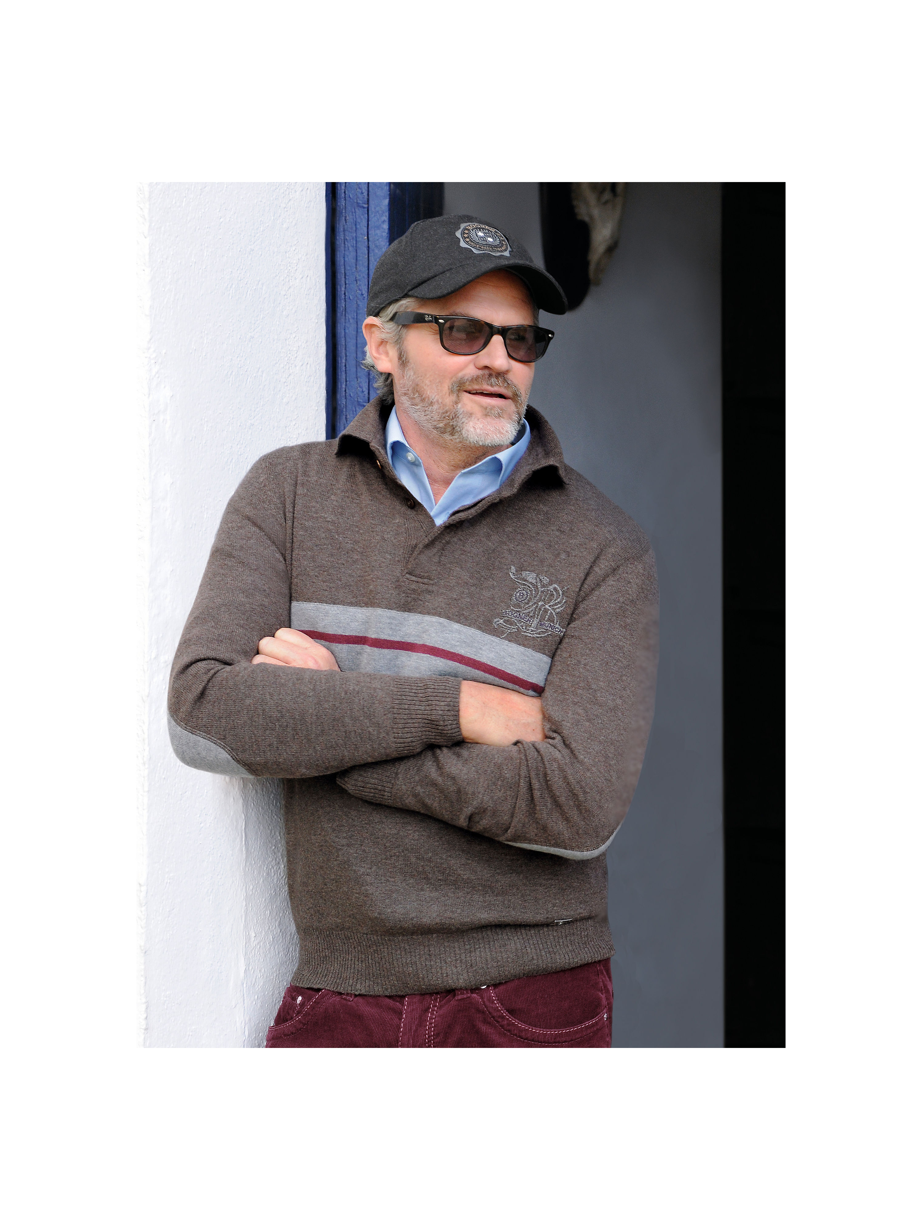 Image of Polo neck pullover in a sweatshirt style Bogner brown