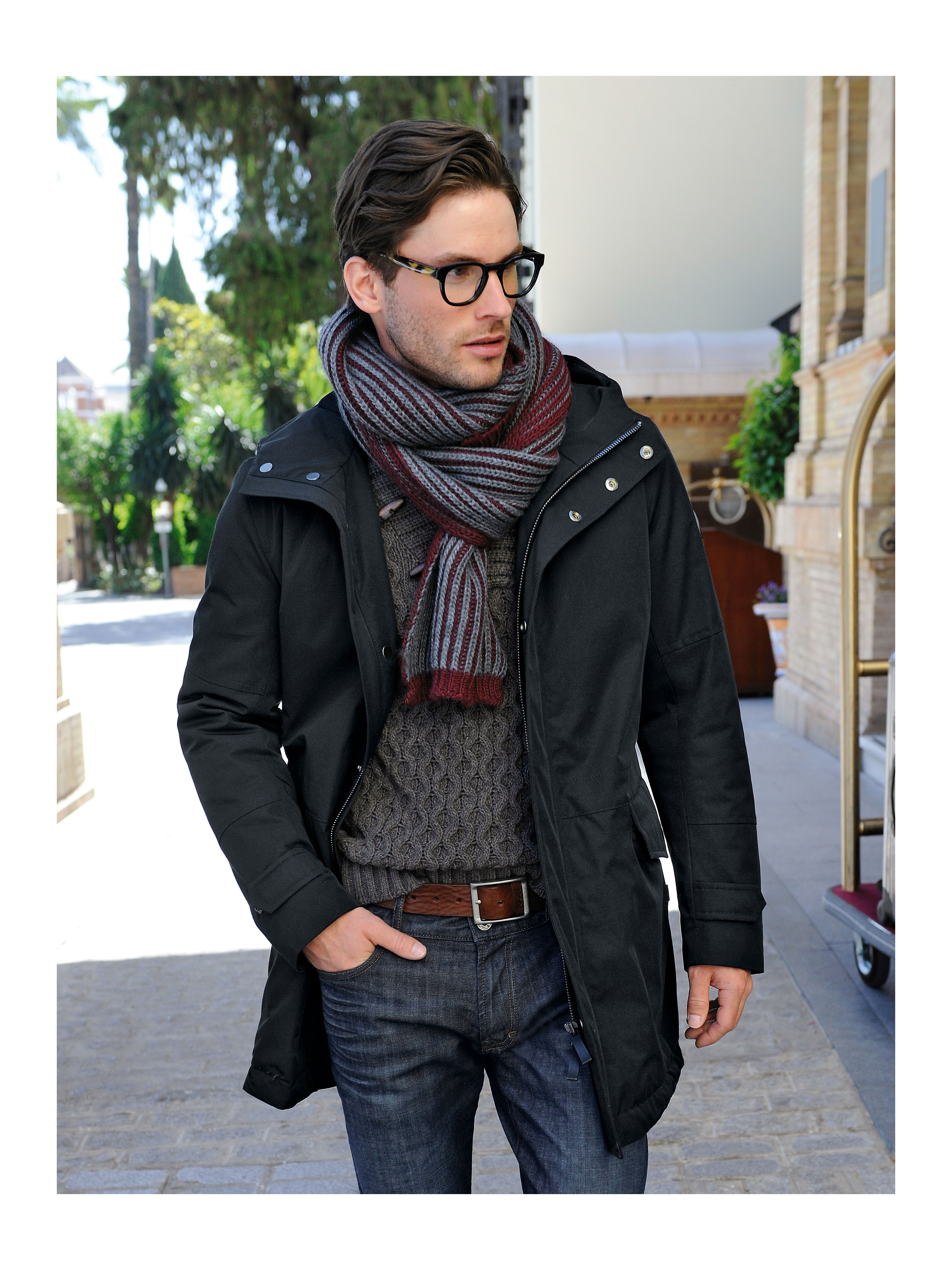 Image of Hooded parka Joop! black