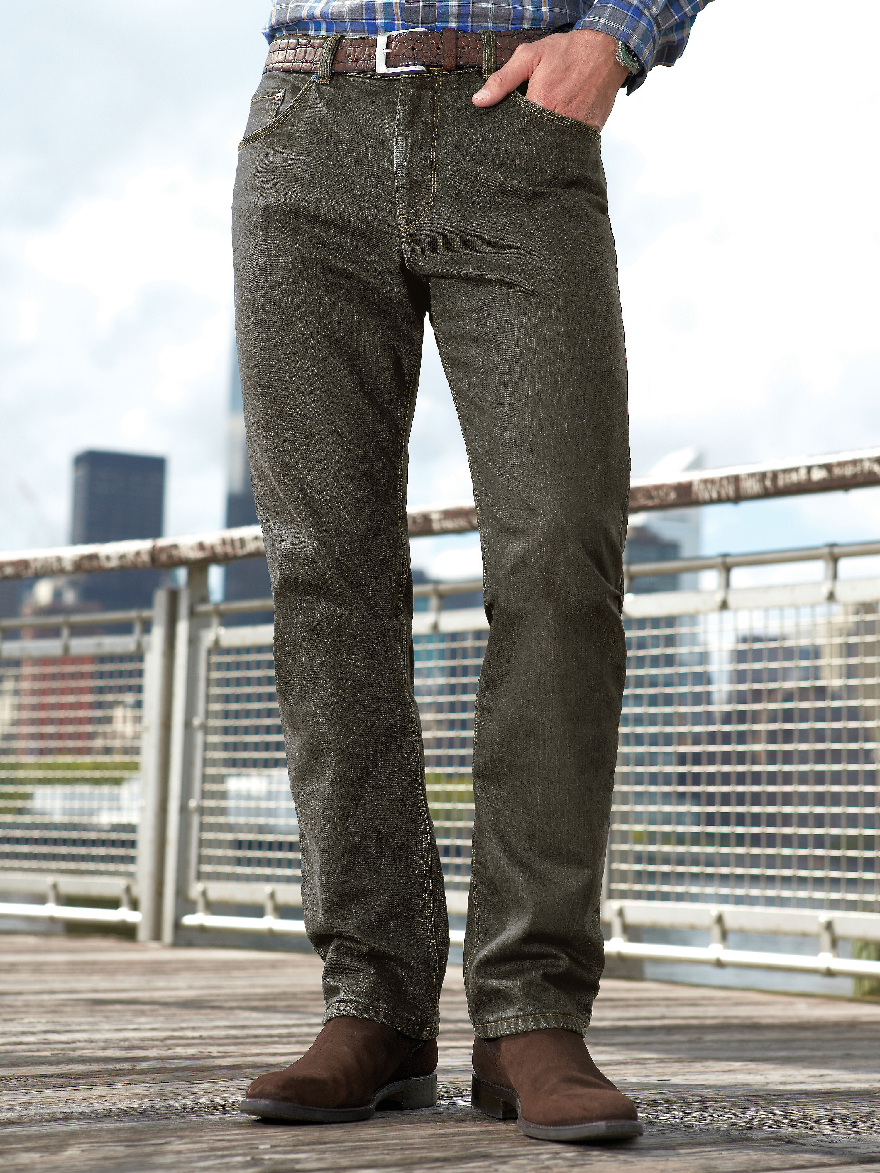 Image of Thermal trousers COOPER Brax Feel Good green