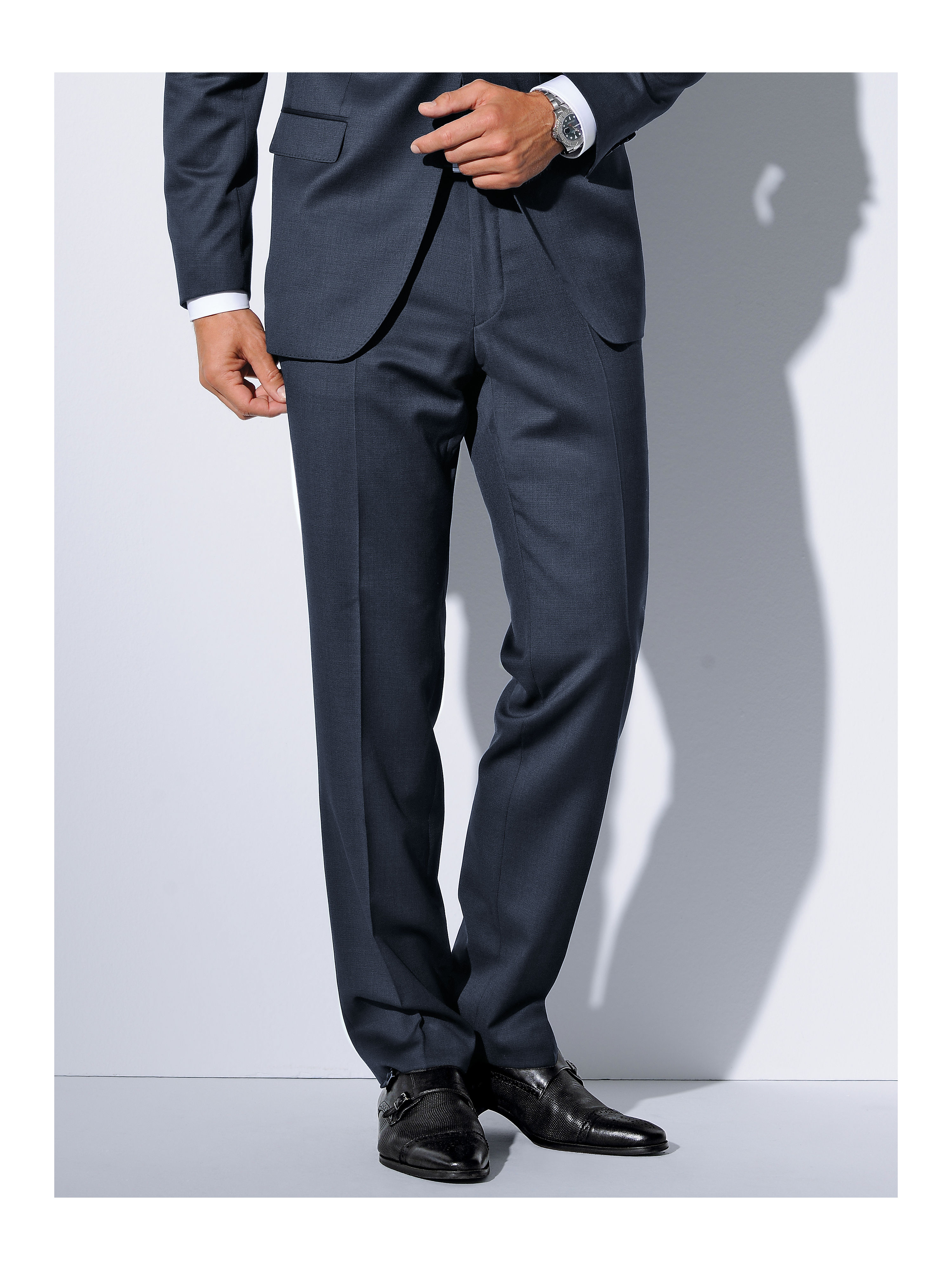 Image of Waist pleat trousers Carl Gross blue