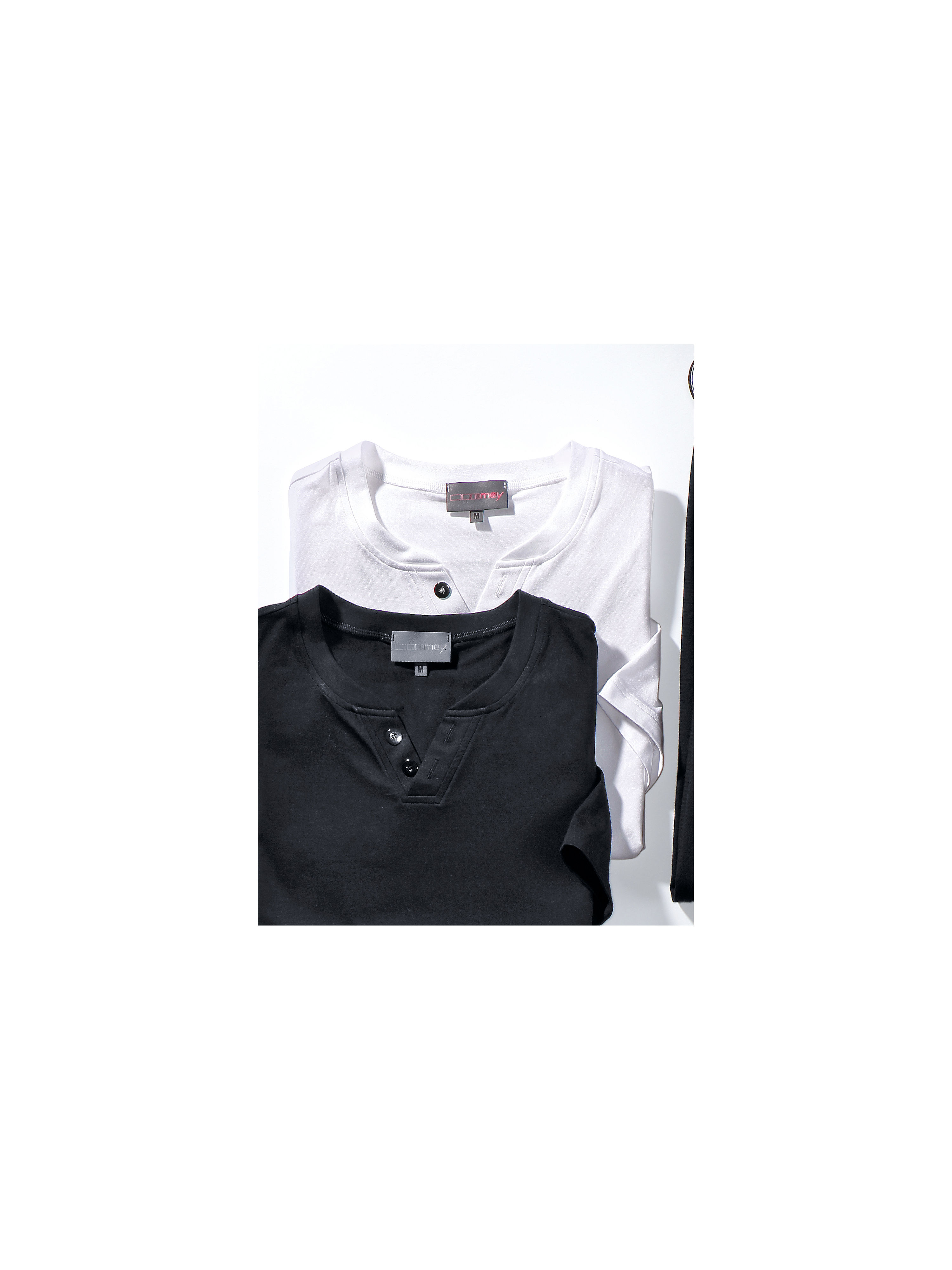 Image of V neck top with 1/2-length sleeves Mey white size: 46