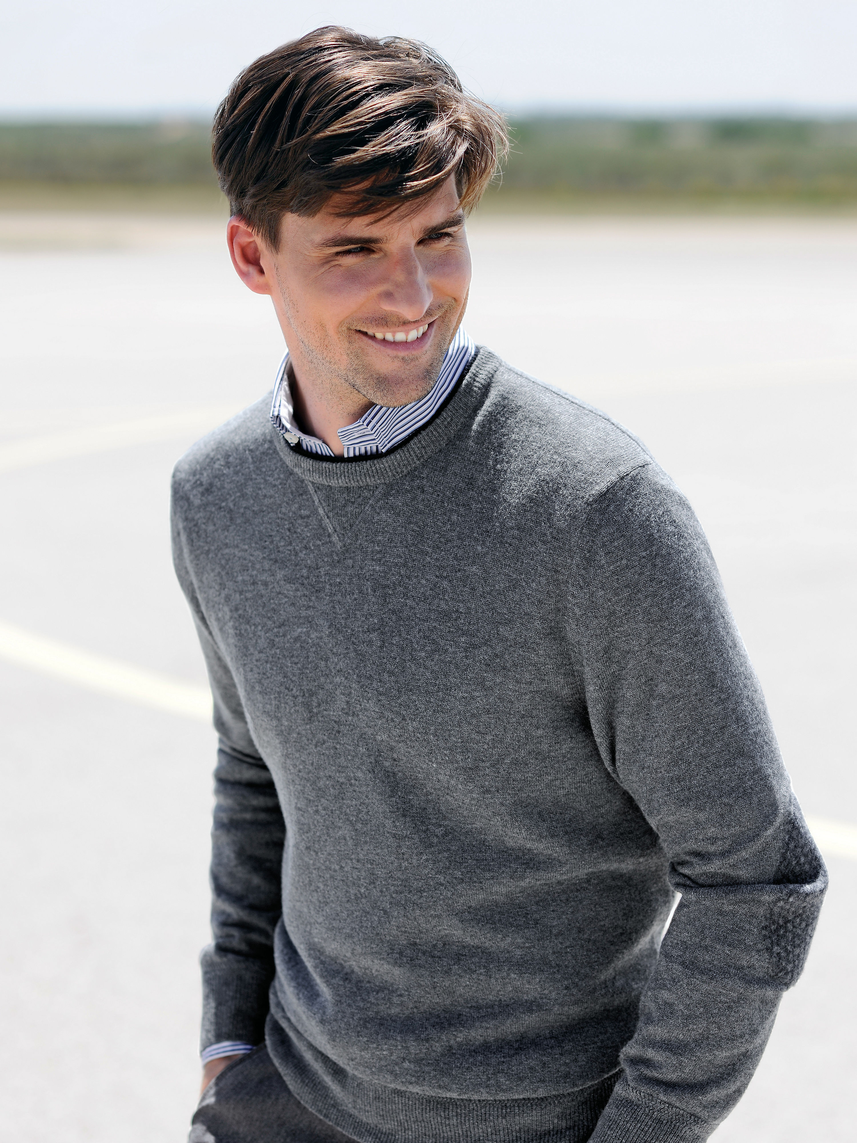 Image of Round neck pullover Bogner grey