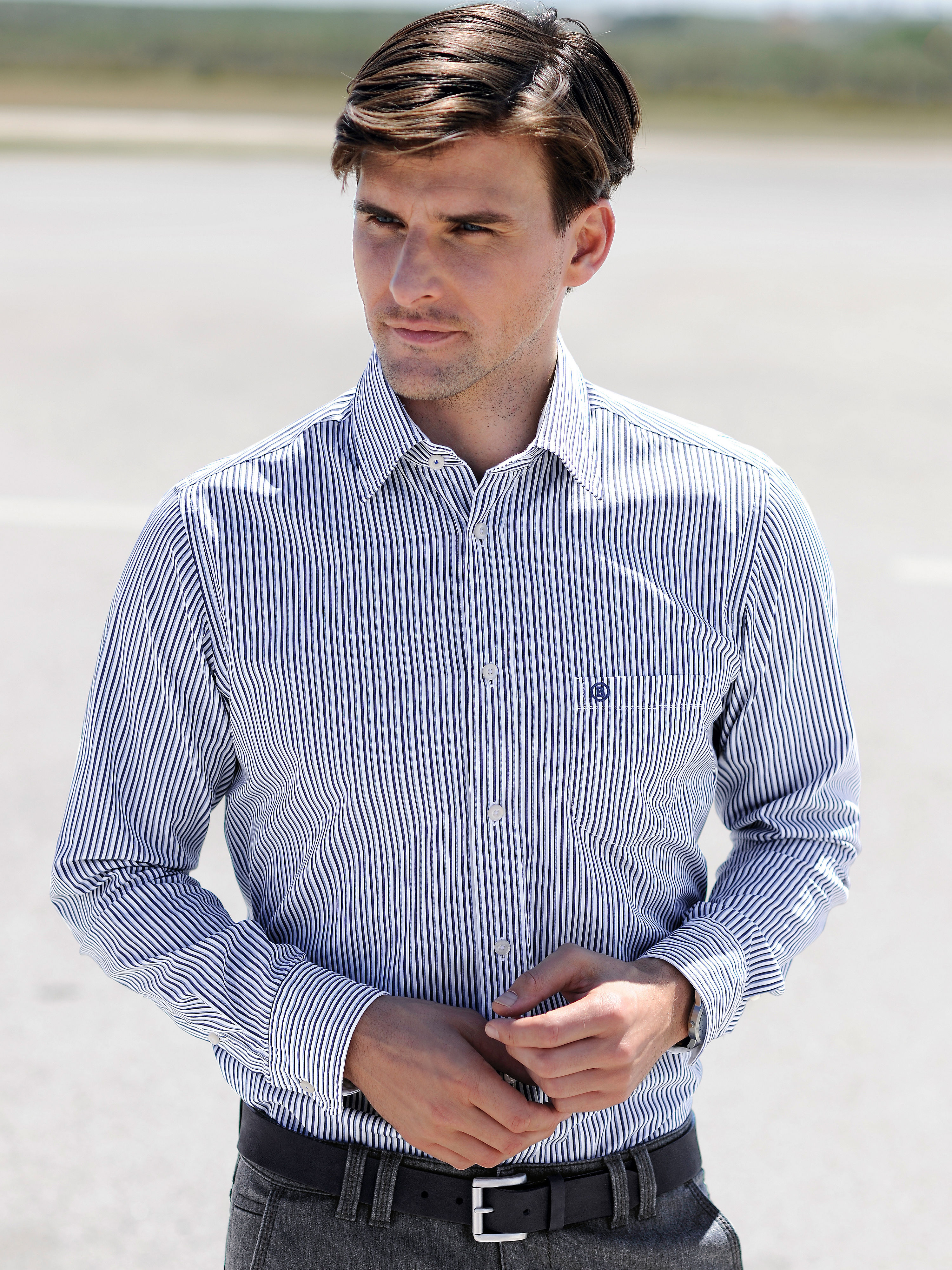 Image of Striped shirt Bogner blue
