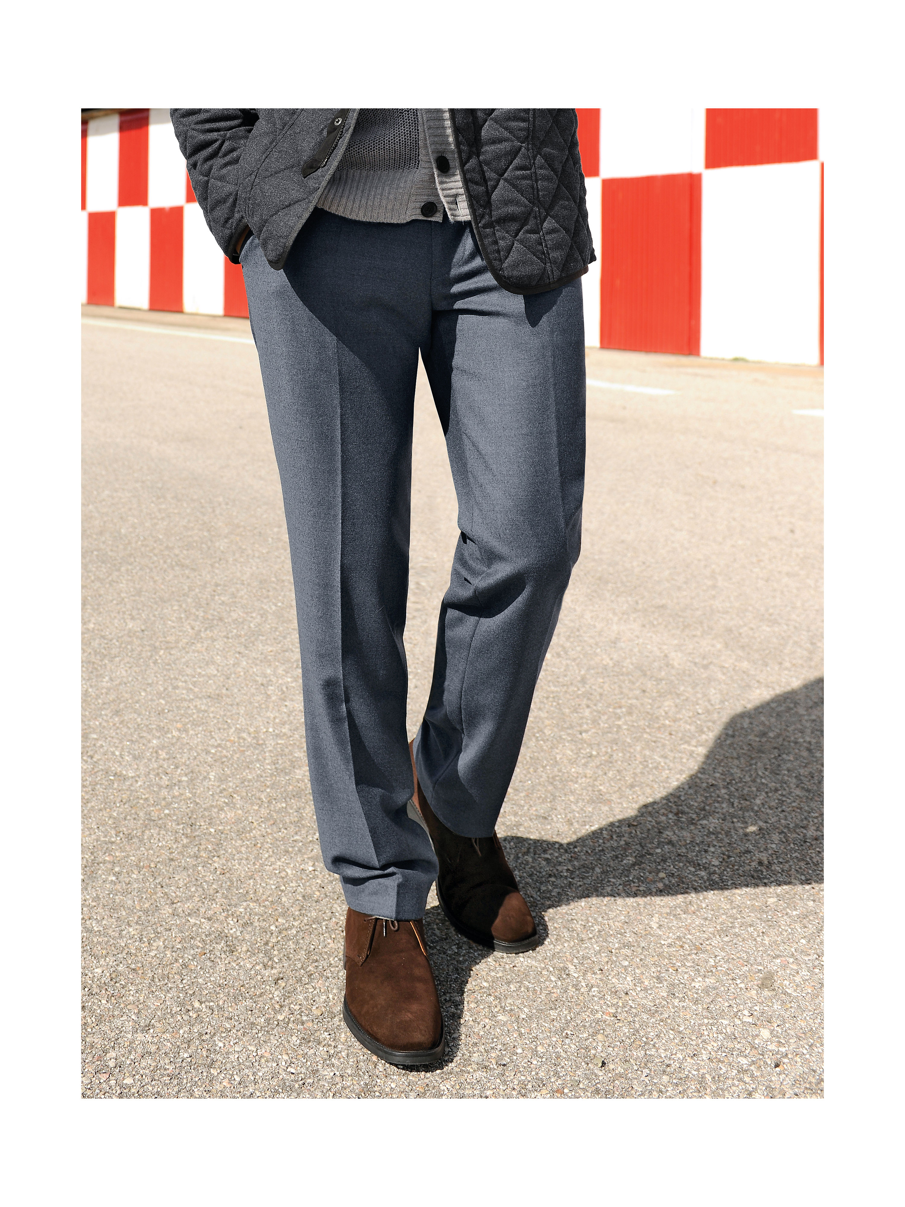 Image of Flannel trousers EDWARD Brax Feel Good blue size: 42