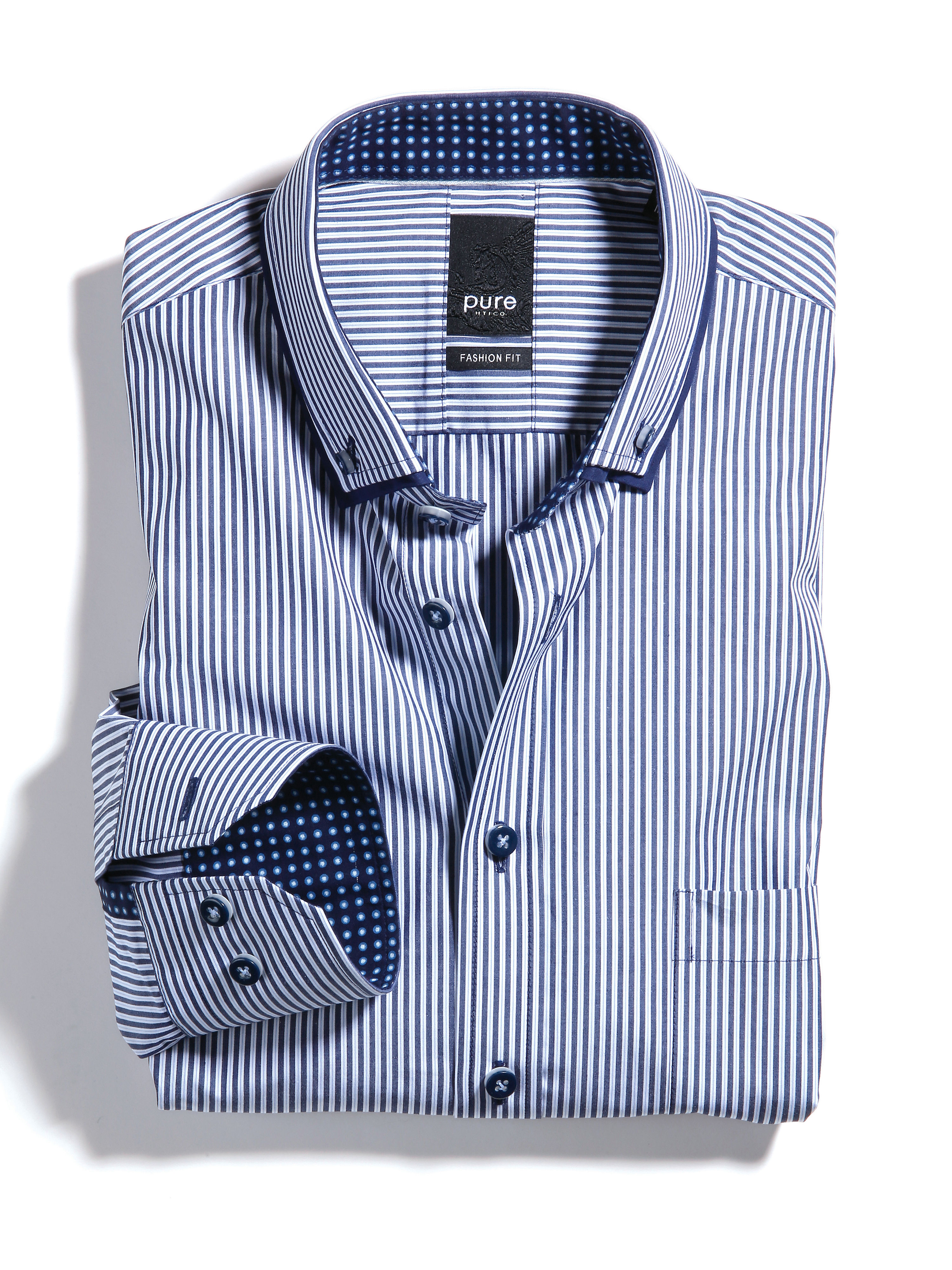 Image of Striped shirt Regular Fit Pure blue