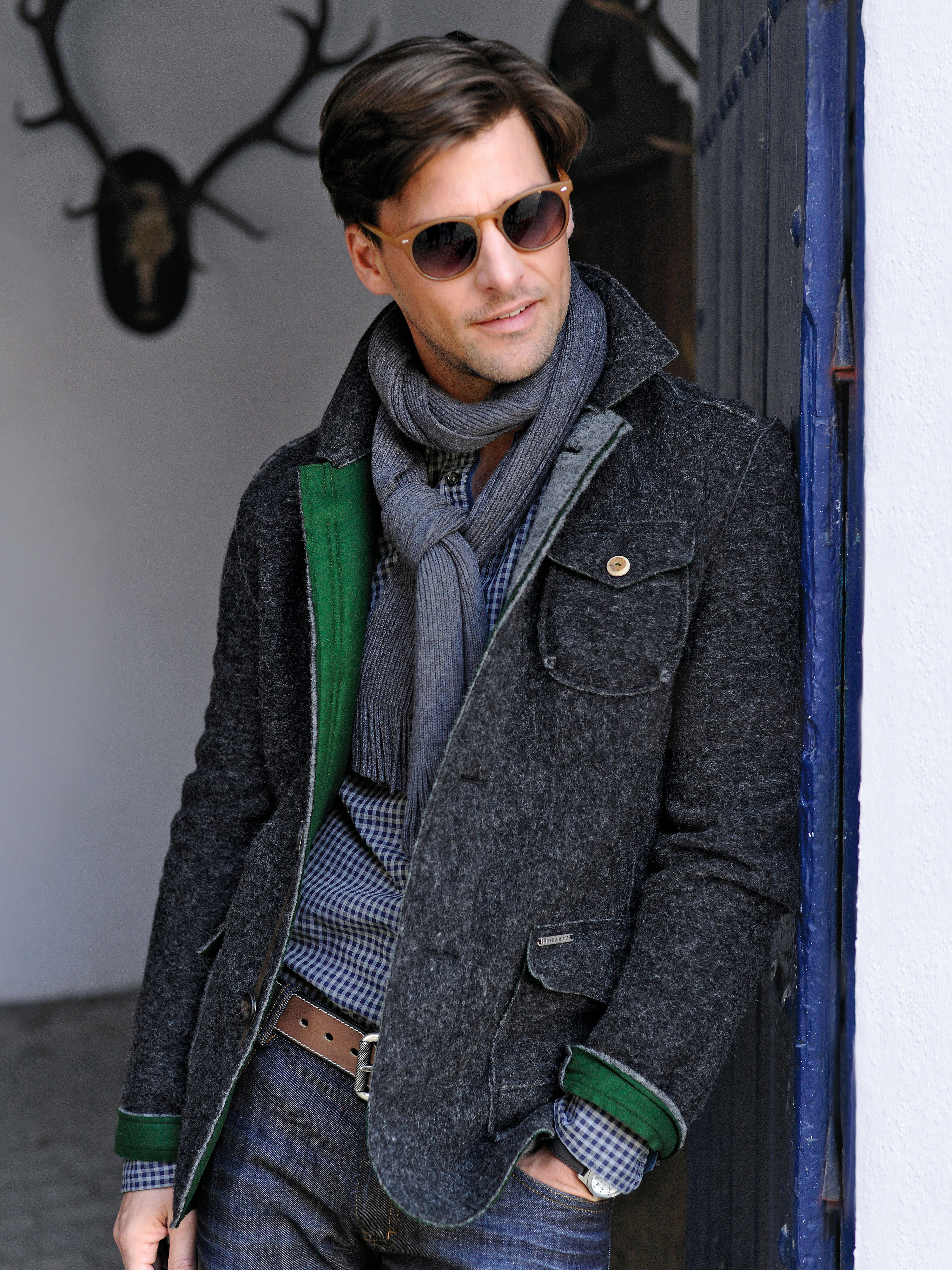 Image of Country style jacket Steinbock grey