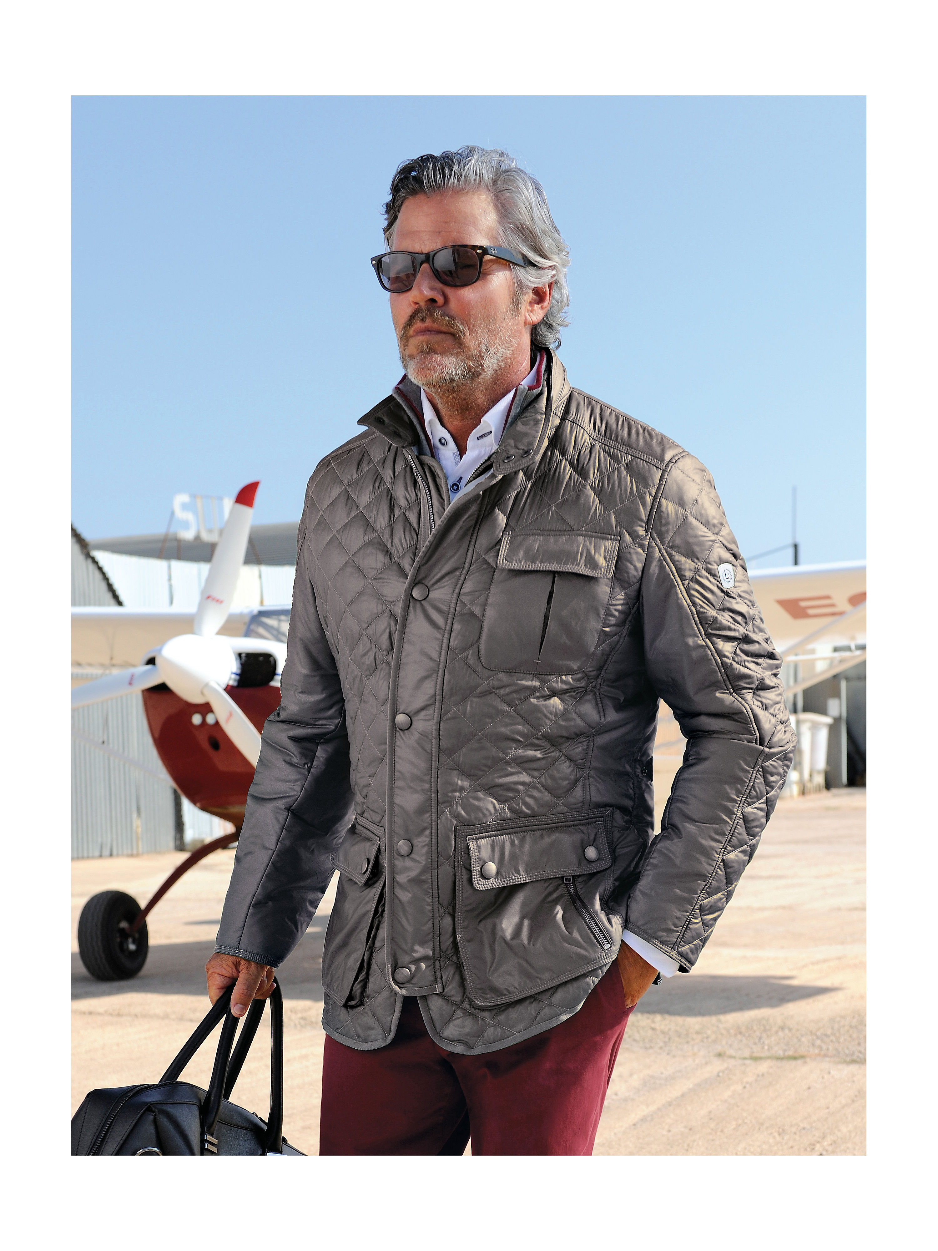 Image of Quilted jacket Bugatti grey