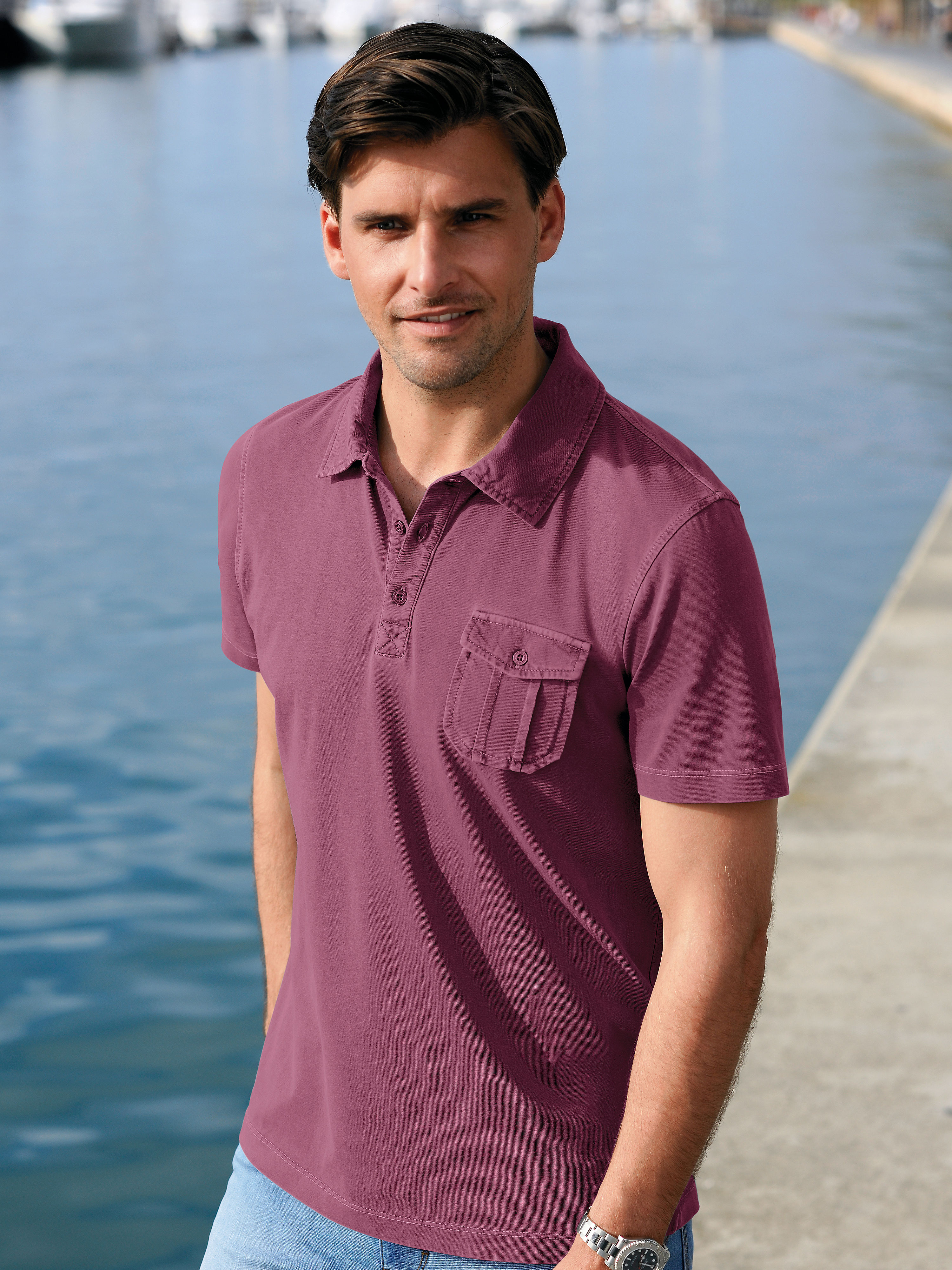 Image of Polo shirt Bugatti bright pink