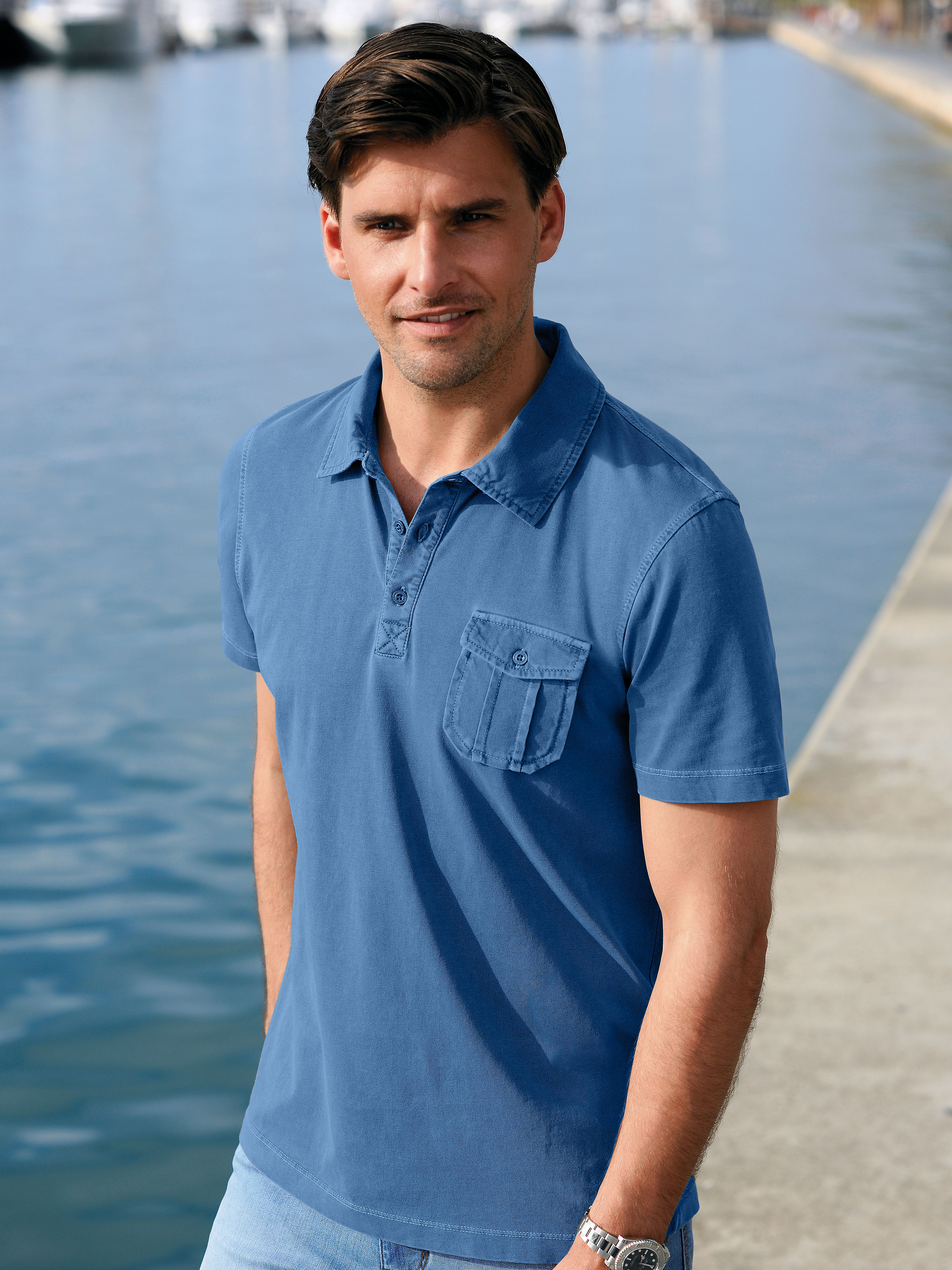 Image of Polo shirt Bugatti blue